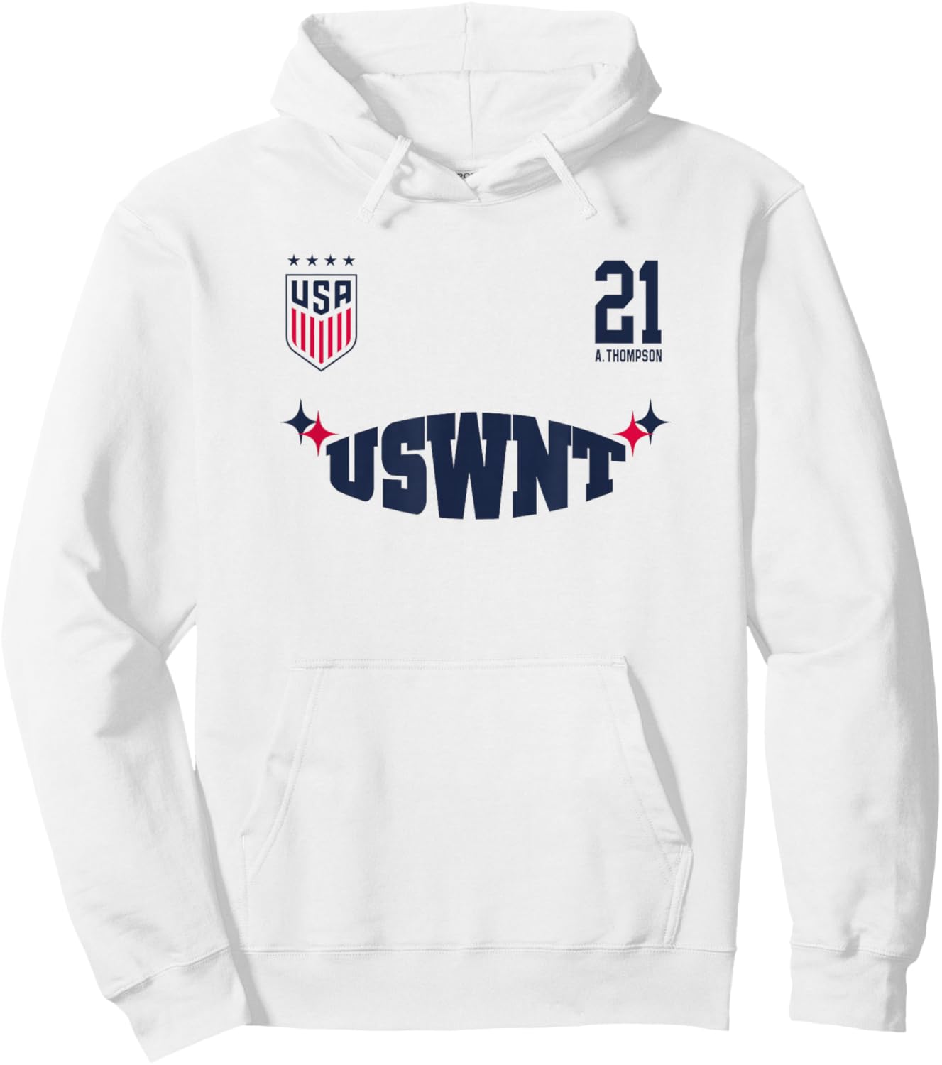 Alyssa Thompson 21 White USWNT Officially Licensed Hoodie - Hoodie | White