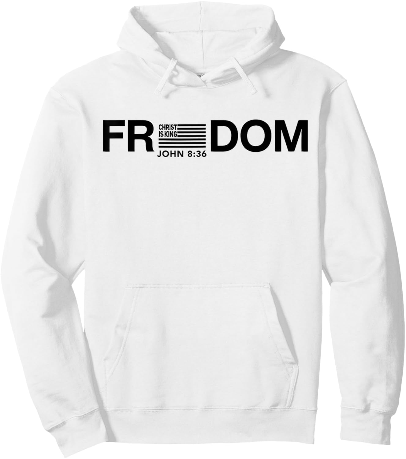 Freedom American Flag Christ is King Hoodie - Hoodie | White