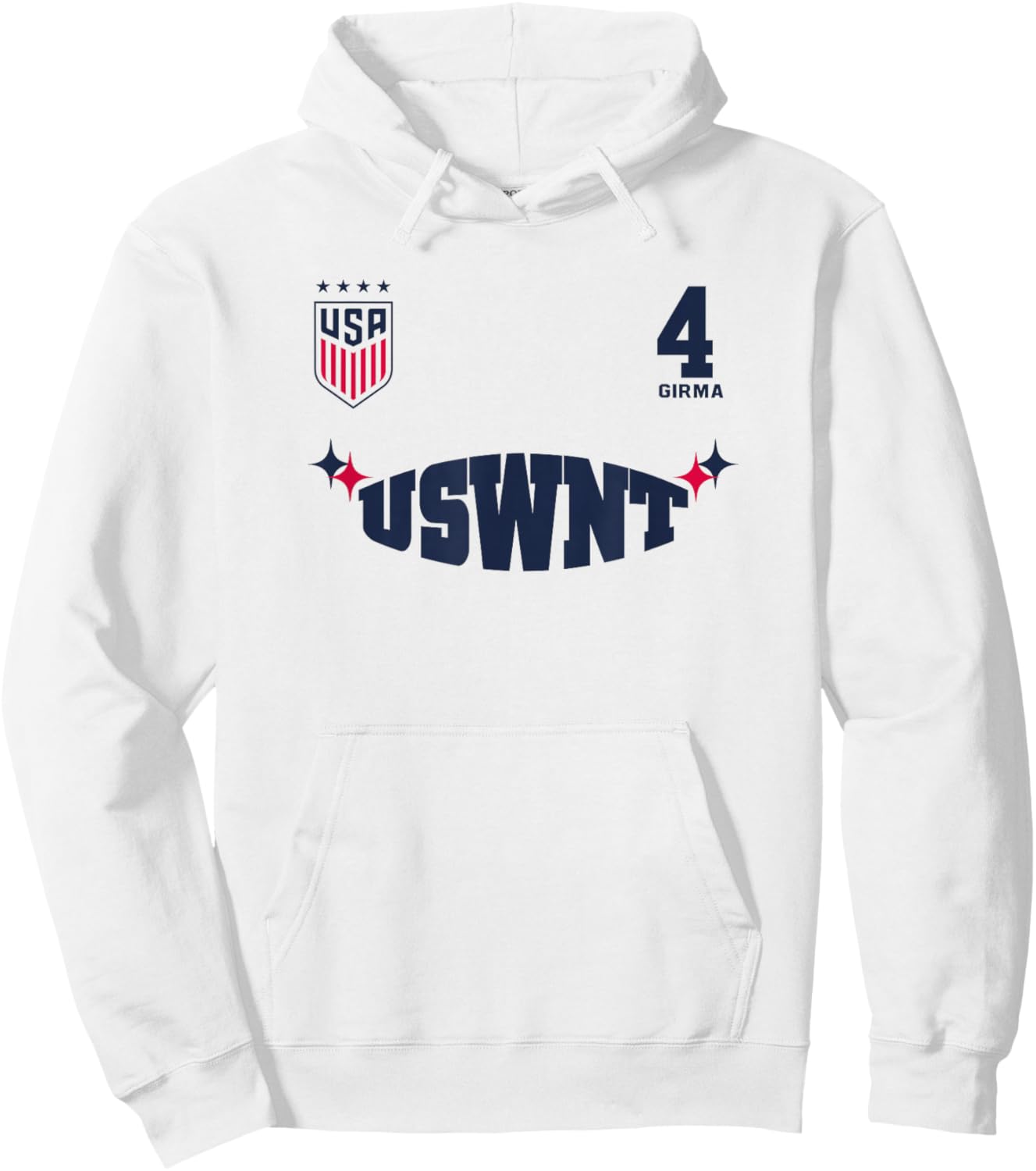 Naomi Girma 12 White USWNT Officially Licensed Hoodie - Hoodie | White