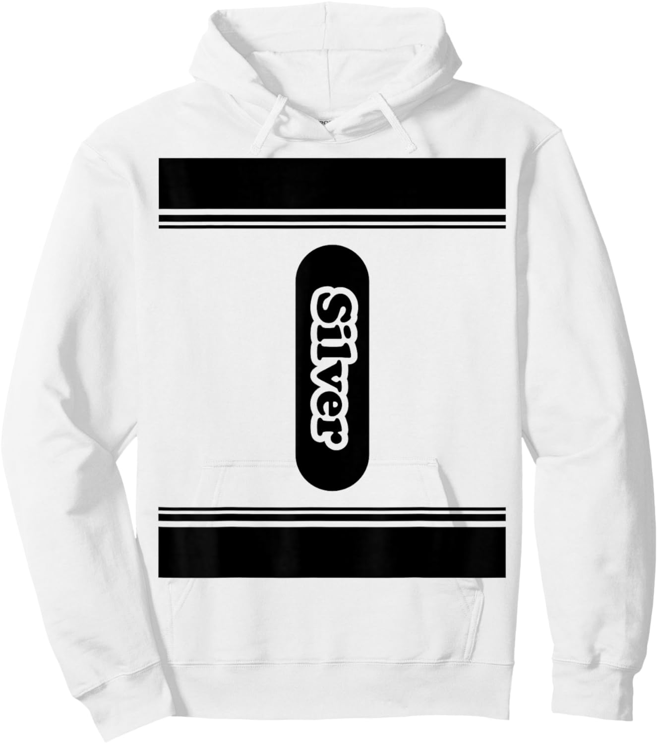 Silver Crayon Halloween Matching Costume Toddlers Kids Hoodie - Hoodie | White