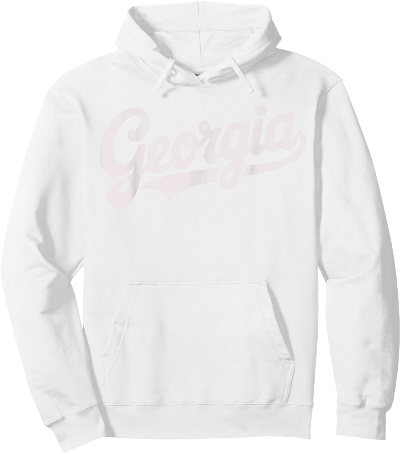 Vintage Georgia Script Retro Swoosh Design Hoodie - Hoodie | White