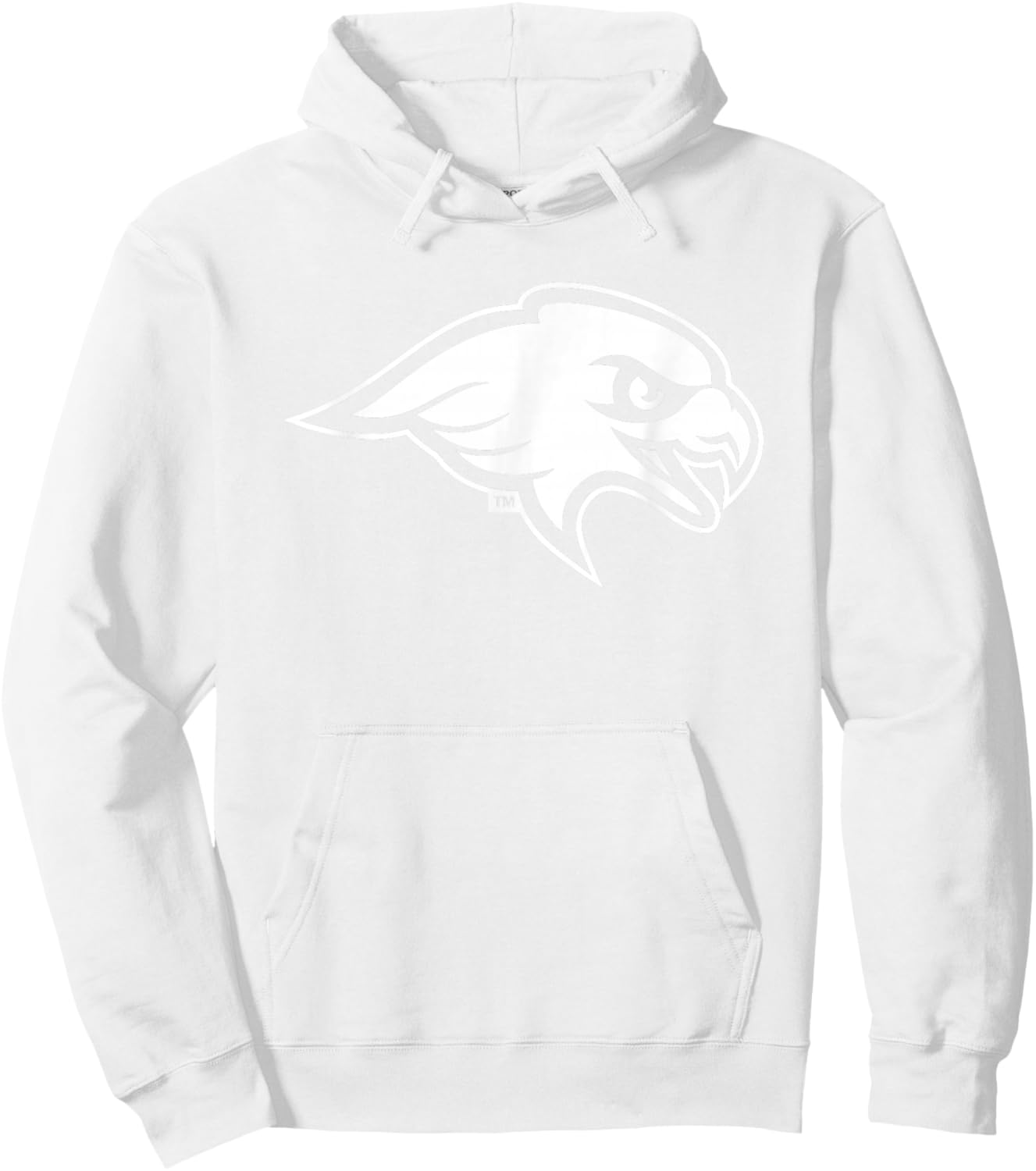 Montclair State University Red Hawks Mascot Head Logo Hoodie - Hoodie | White