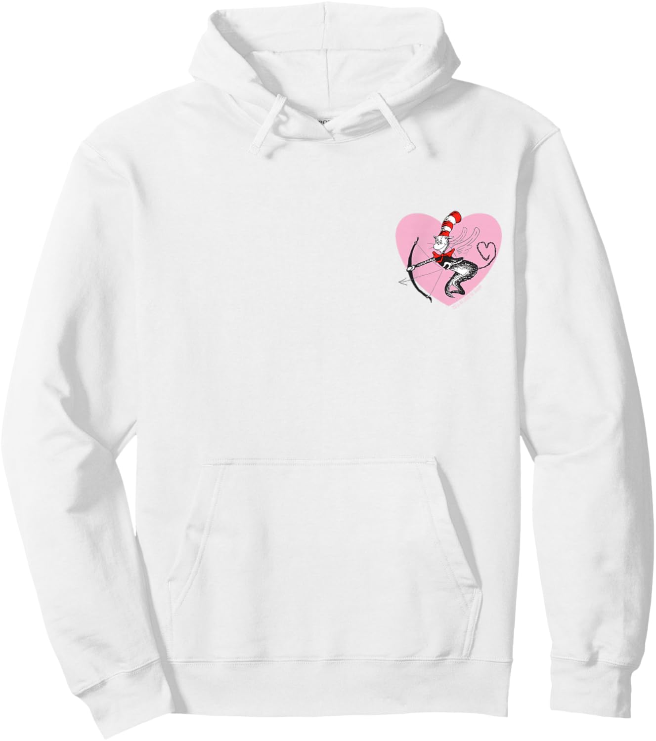 Dr. Seuss Cat in The Hat Love Officially Licensed Hoodie - Hoodie | White