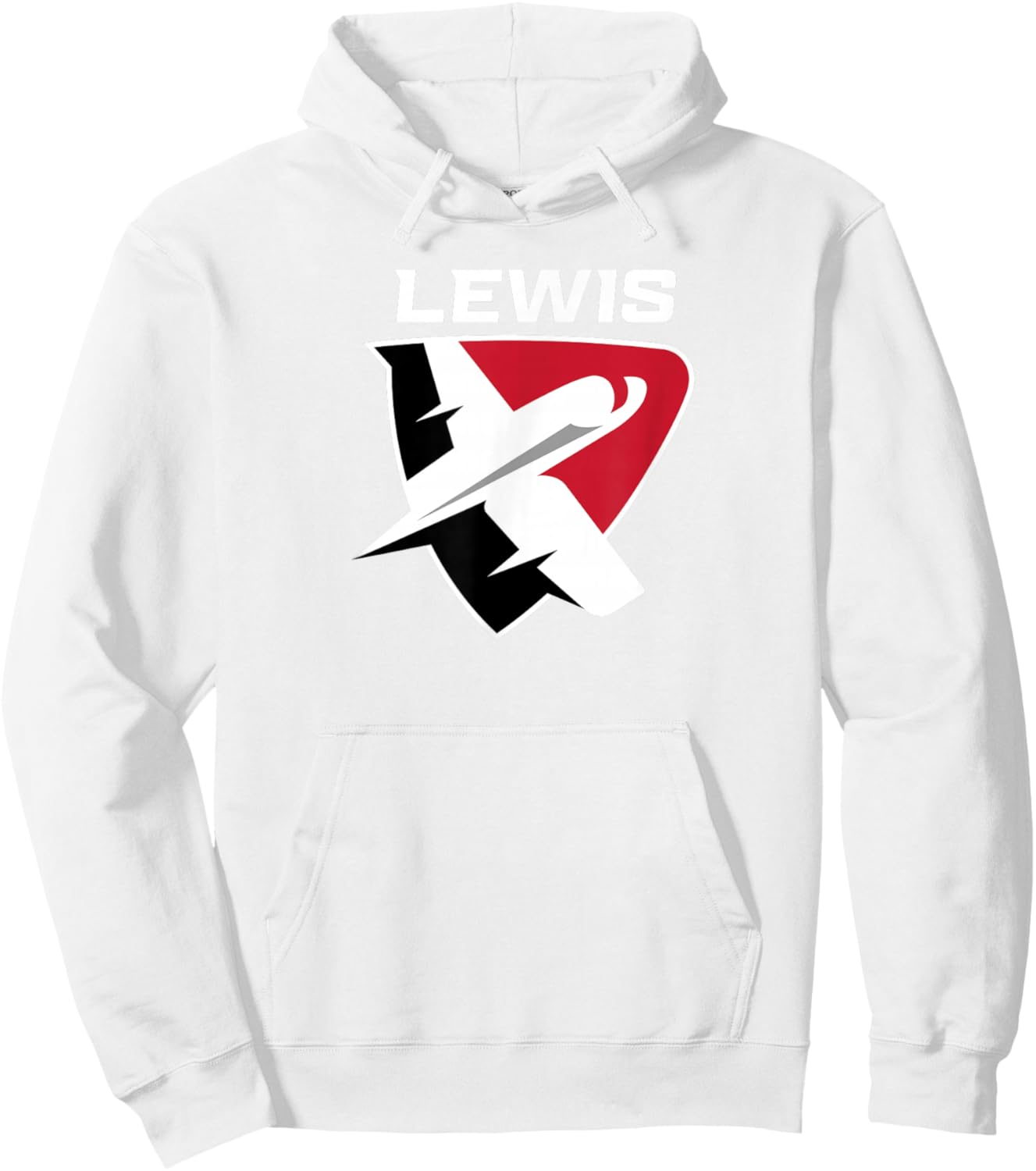 Lewis University Flyers Primary Logo Hoodie - Hoodie | White