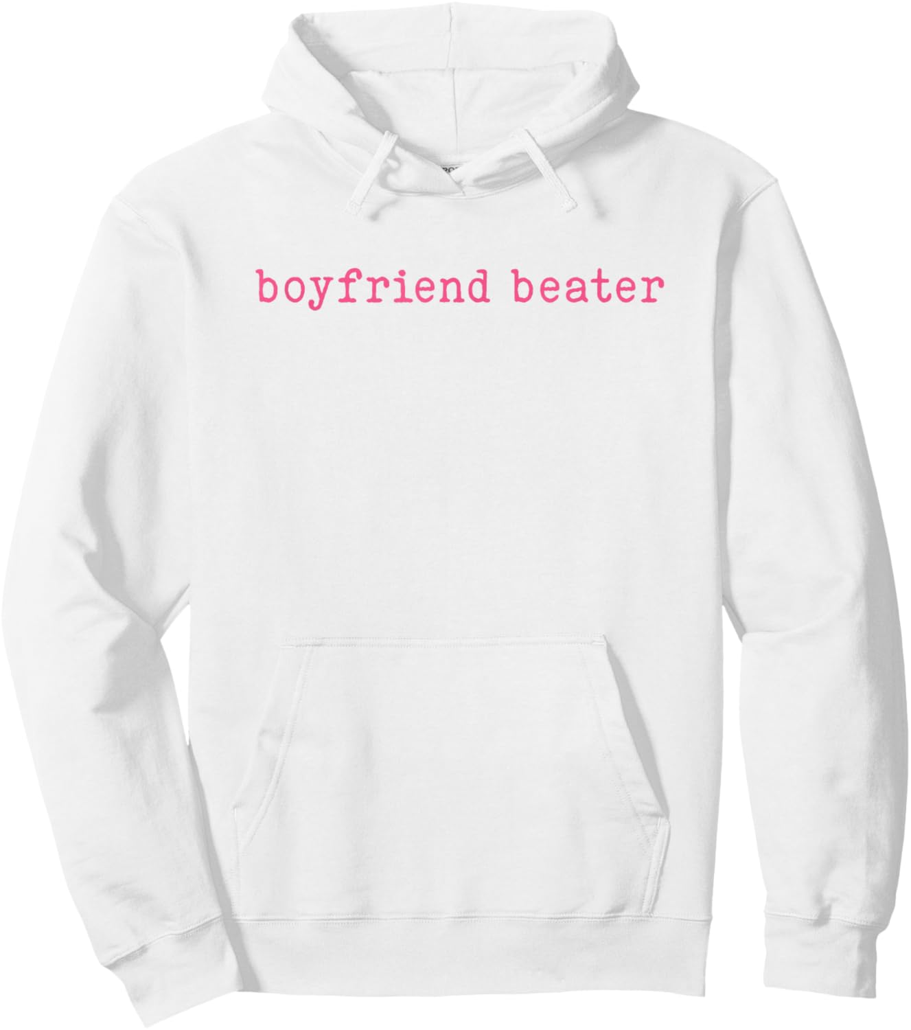 Boyfriend Beater Funny Girlfriend Humor Retro Groovy Hoodie - Hoodie | White