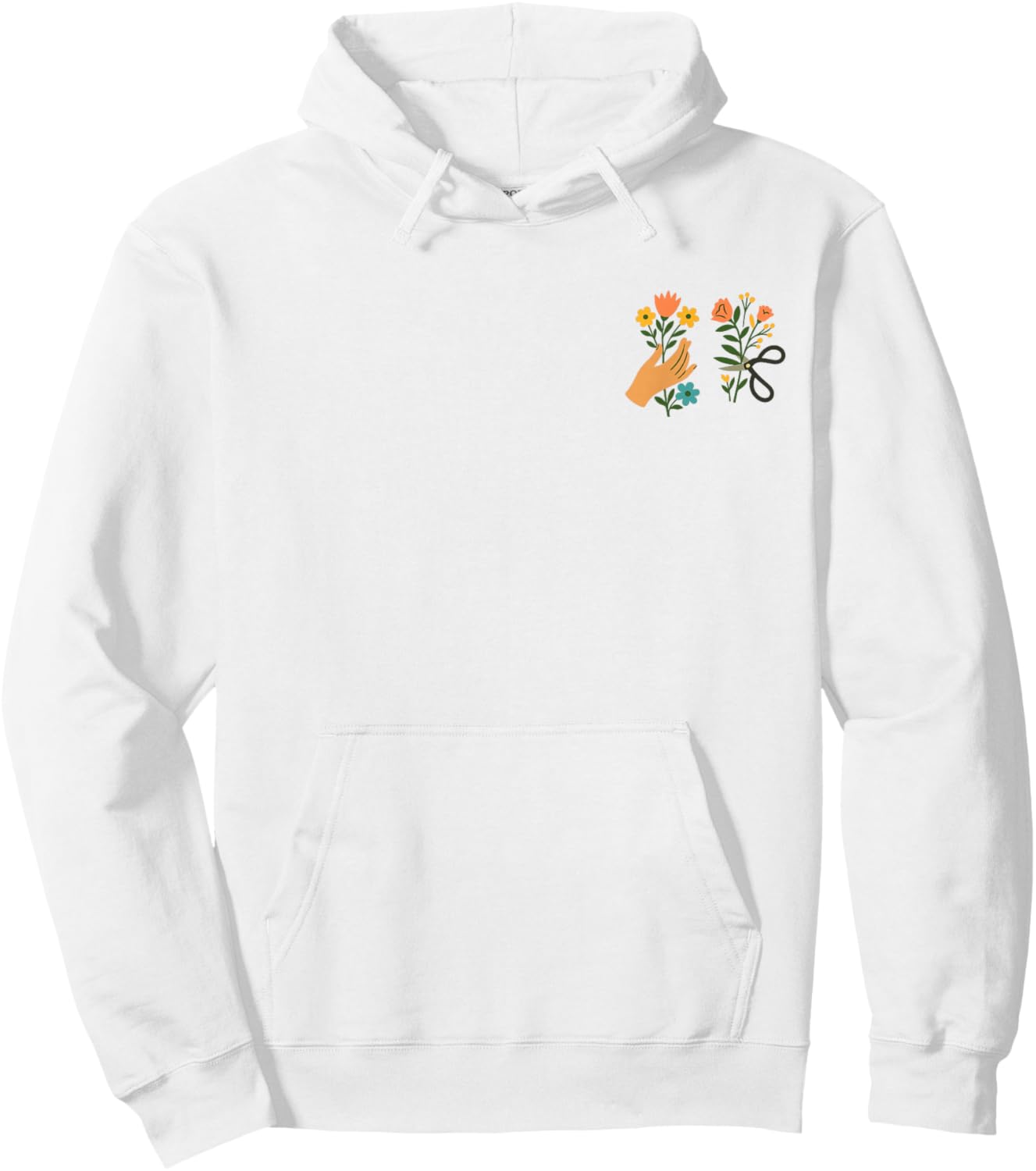 Cute Cozy Home with Flowers Hoodie - Hoodie | White