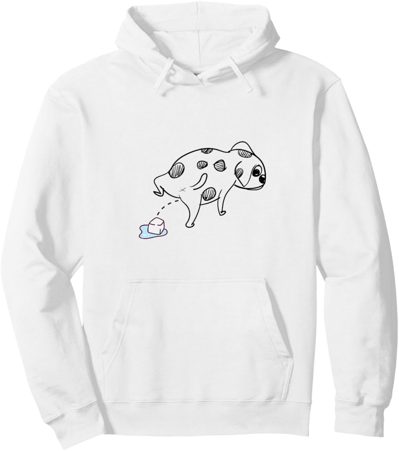 Anti Ice Funny Dog Ice Cube Hoodie - Hoodie | White
