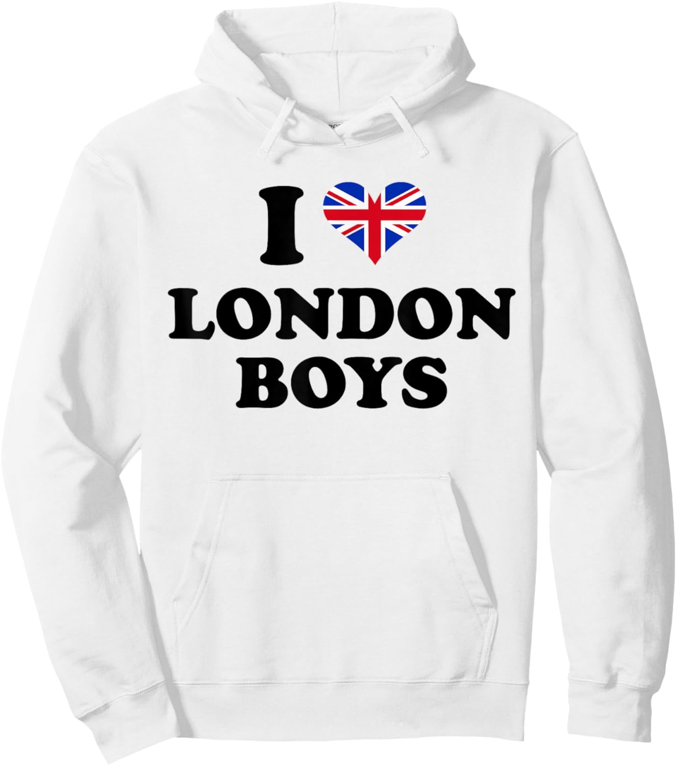 I Love London Boys Funny Y2K British UK Hoodie - Hoodie | White