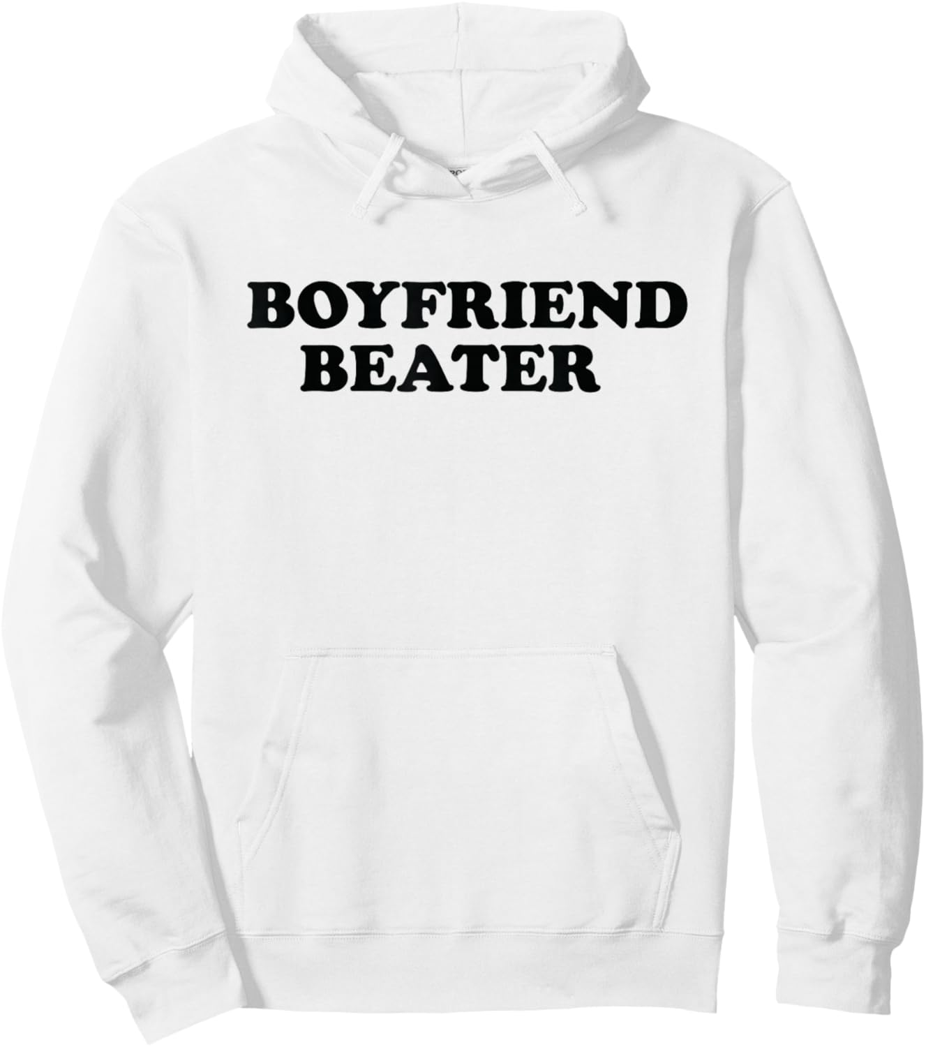 Boyfriend Beater Funny Girlfriend Humor Retro Groovy Hoodie - Hoodie | White