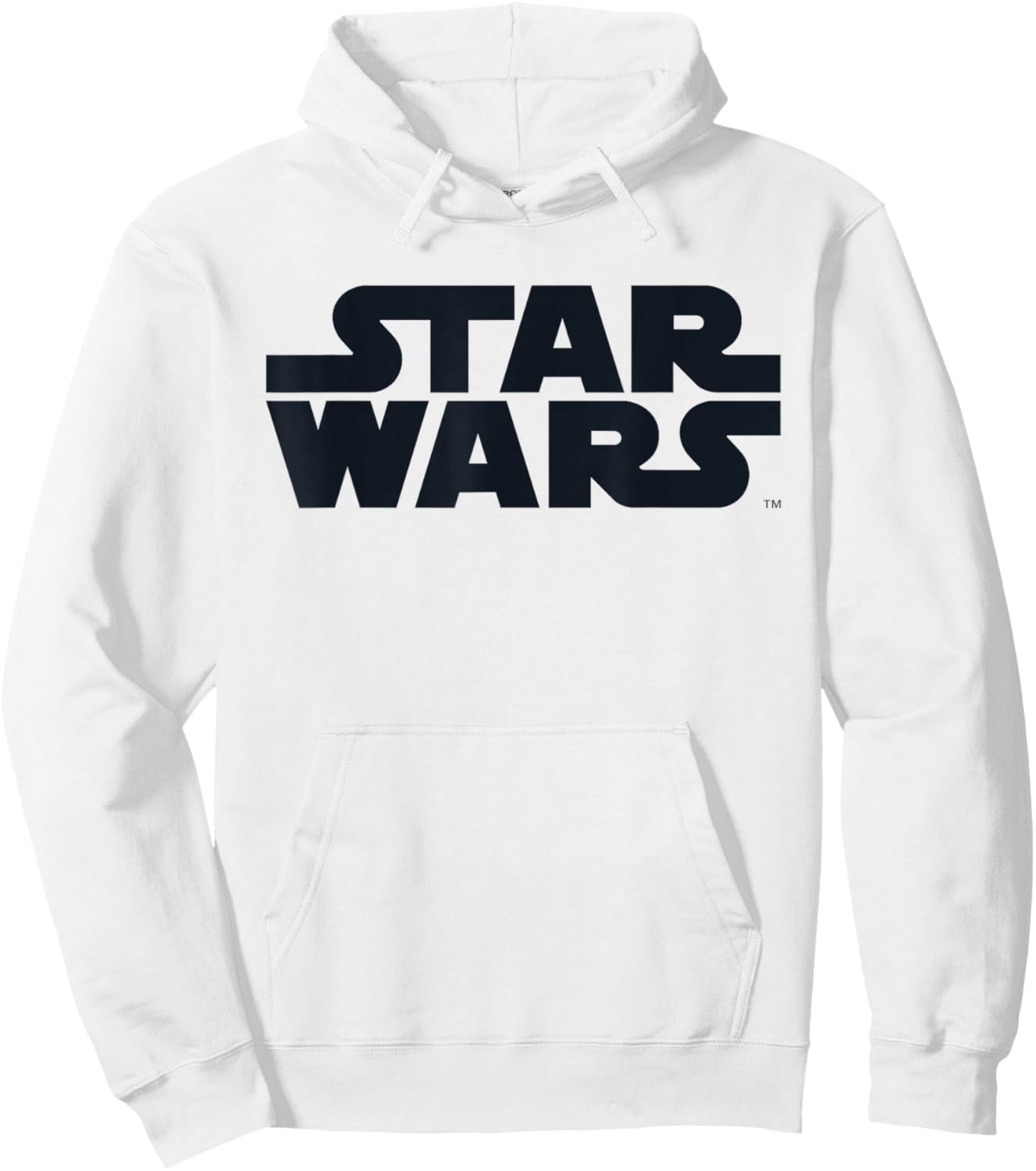 Star Wars A New Hope Logo Classic Black Minimalist Hoodie - Hoodie | White