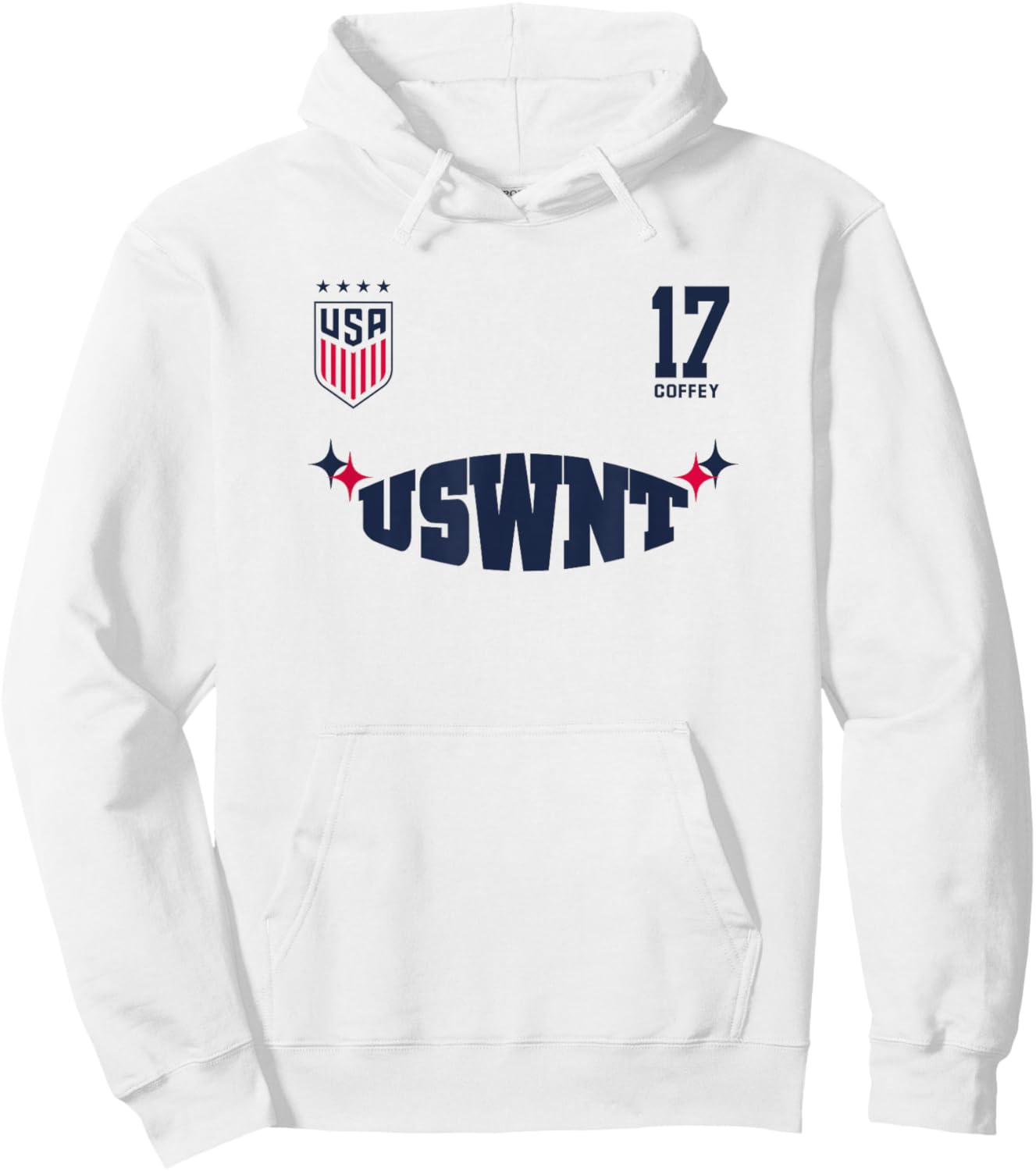 Sam Coffey 17 White USWNT Officially Licensed Hoodie - Hoodie | White