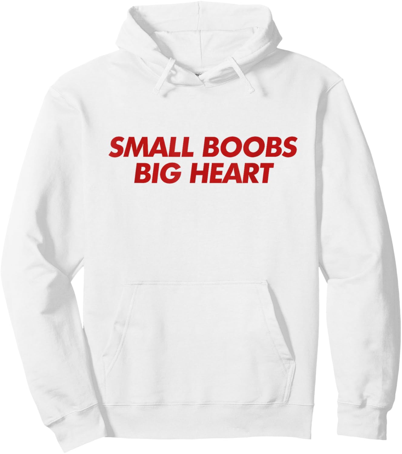 Small Boobs Big Heart Shirt Y2K Aesthetic Trendy Hoodie - Hoodie | White