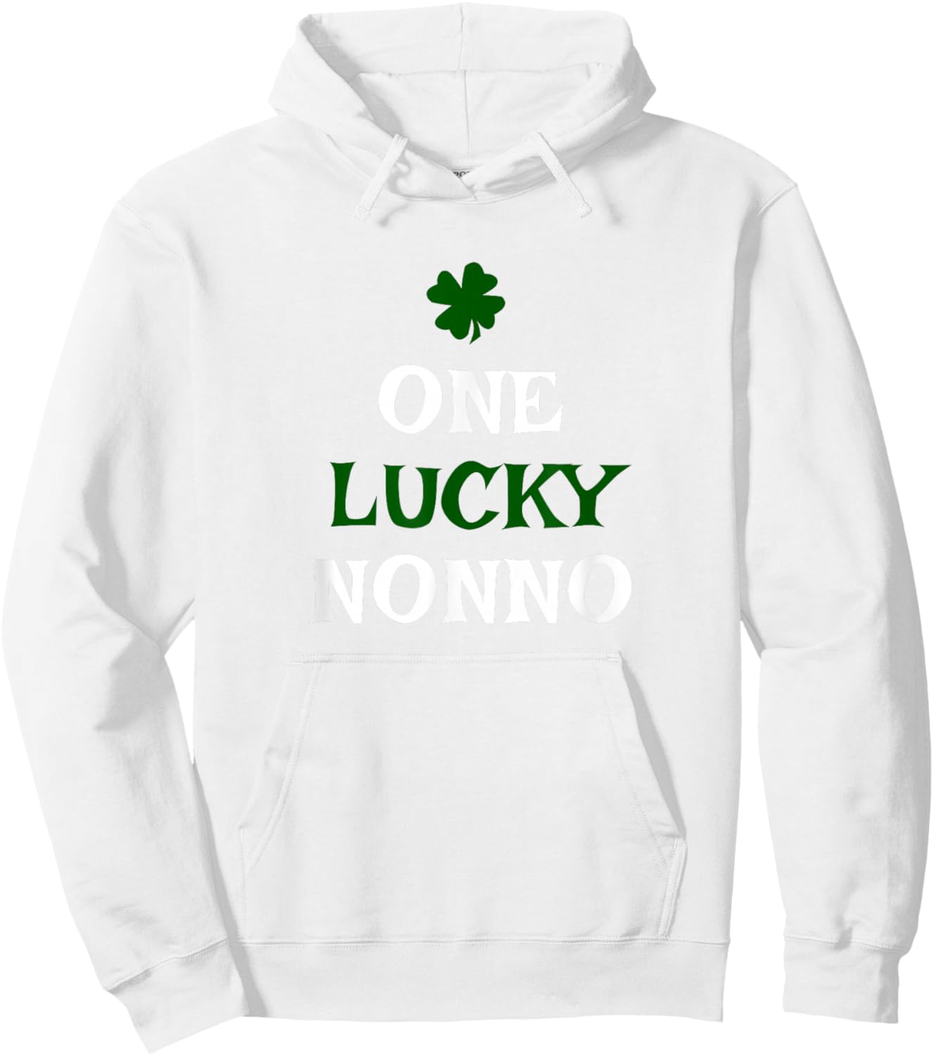 One Lucky Nonno St. Patrick's Day Funny Irish Hoodie - Hoodie | White