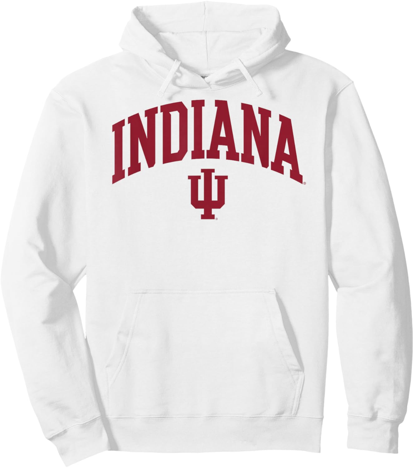 Indiana Hoosiers Arch Over Officially Licensed Hoodie - Hoodie | White
