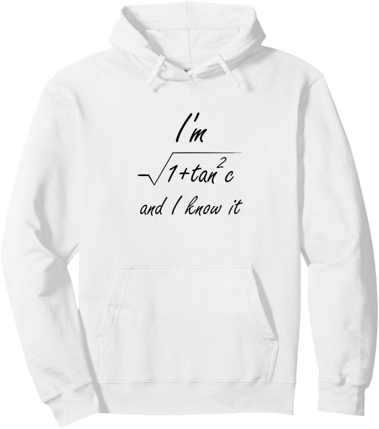 I'm Sec(c) and I Know It | Funny Nerdy Naughty Maths Science Hoodie - Hoodie | White