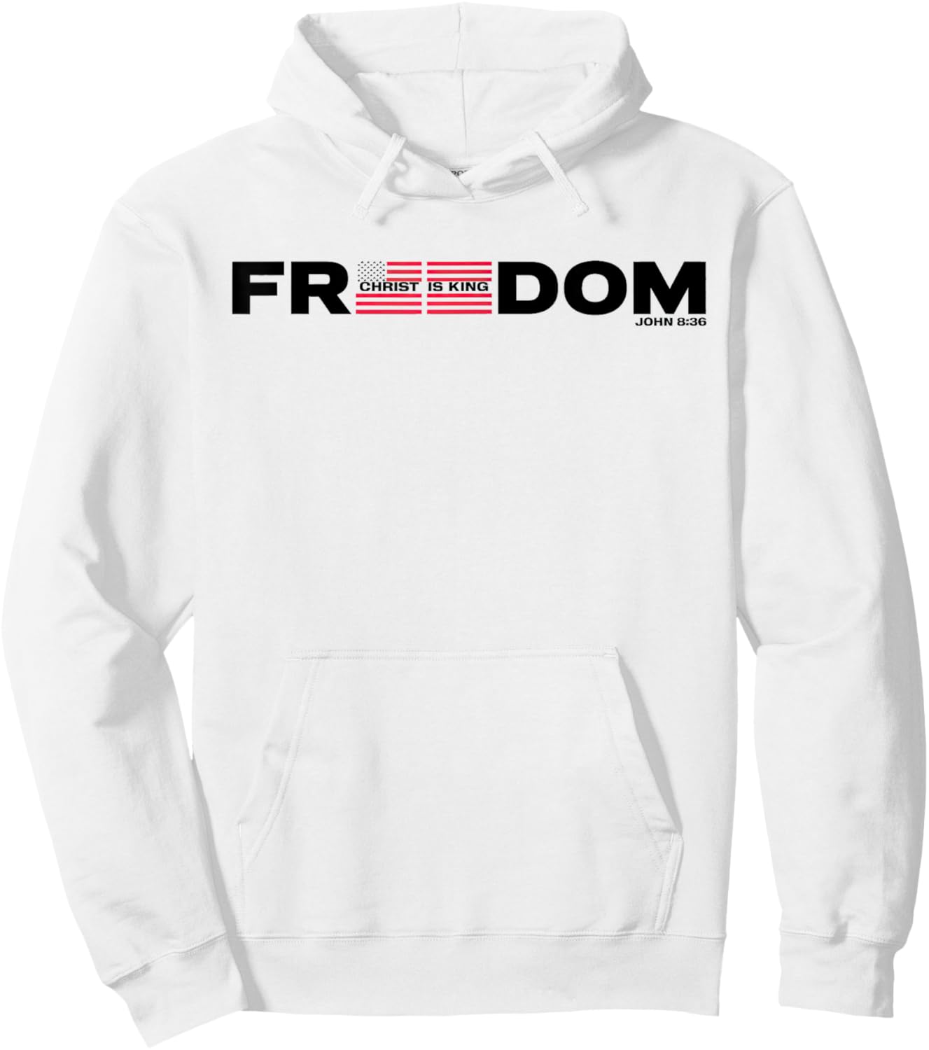 Freedom American Flag Hoodie - Hoodie | White