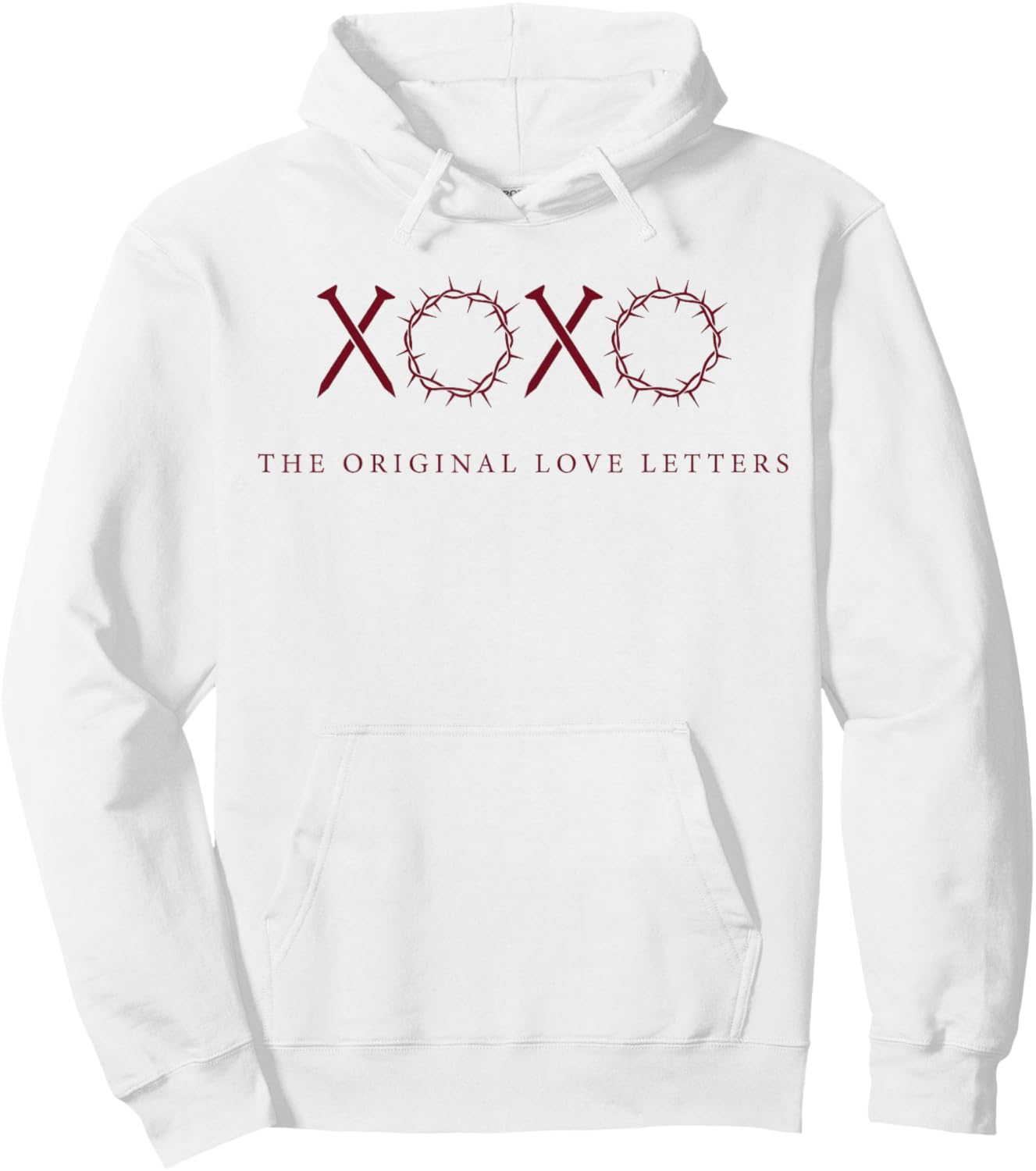XOXO The Original Love Letters Valentine Hearts Hoodie - Hoodie | White
