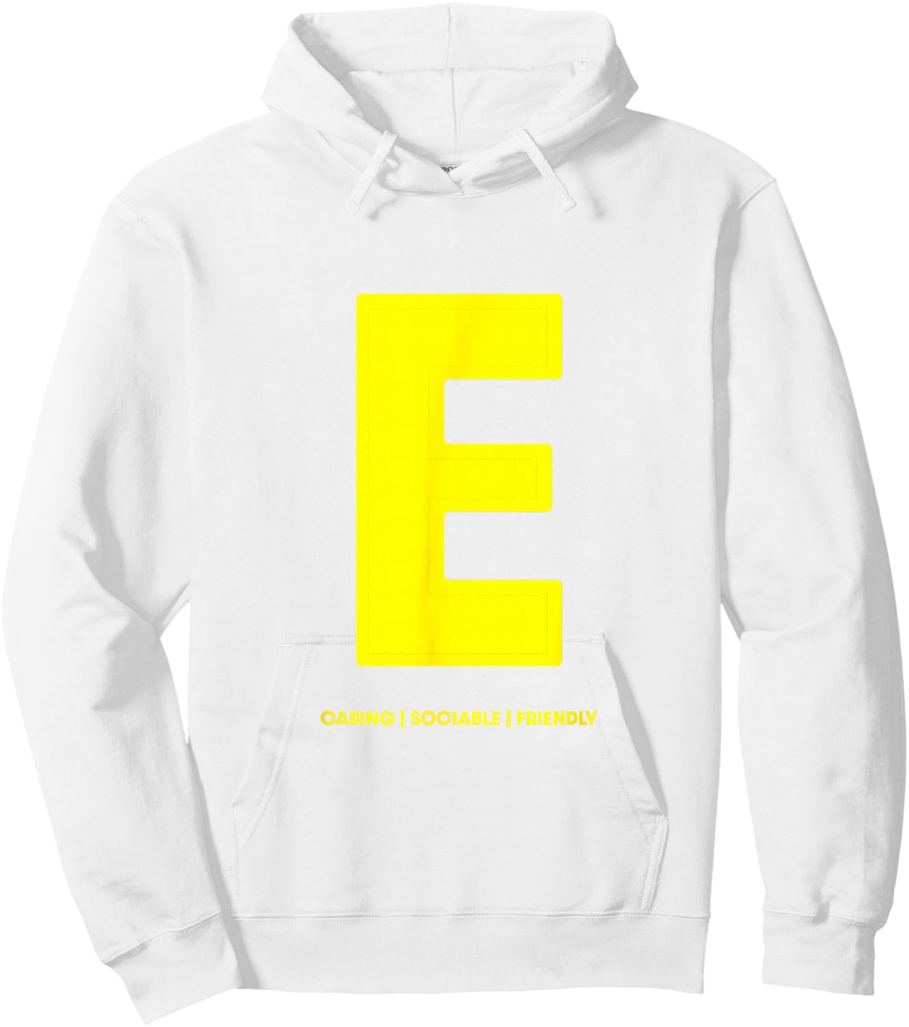 Chipmunks E for Eleanor Letter Print Halloween Costume Hoodie - Hoodie | White