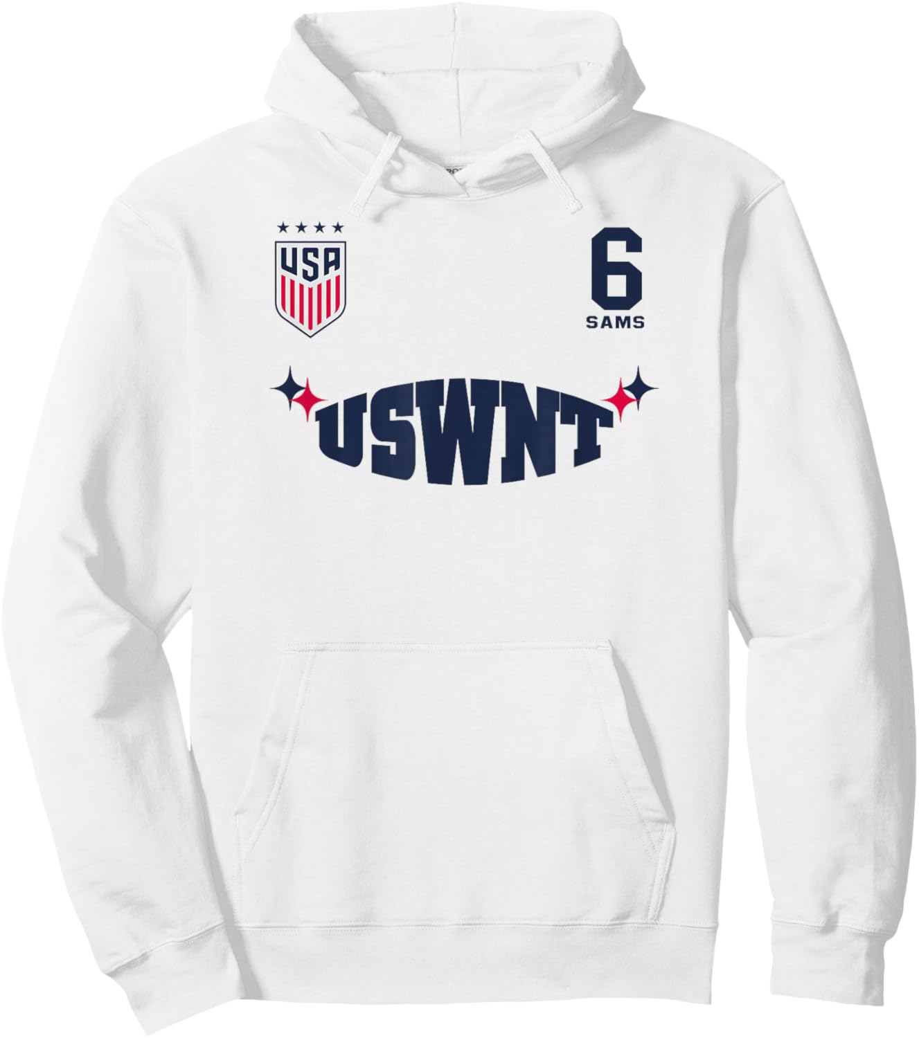 Emily SAMS 6 White USWNT Officially Licensed Hoodie - Hoodie | White