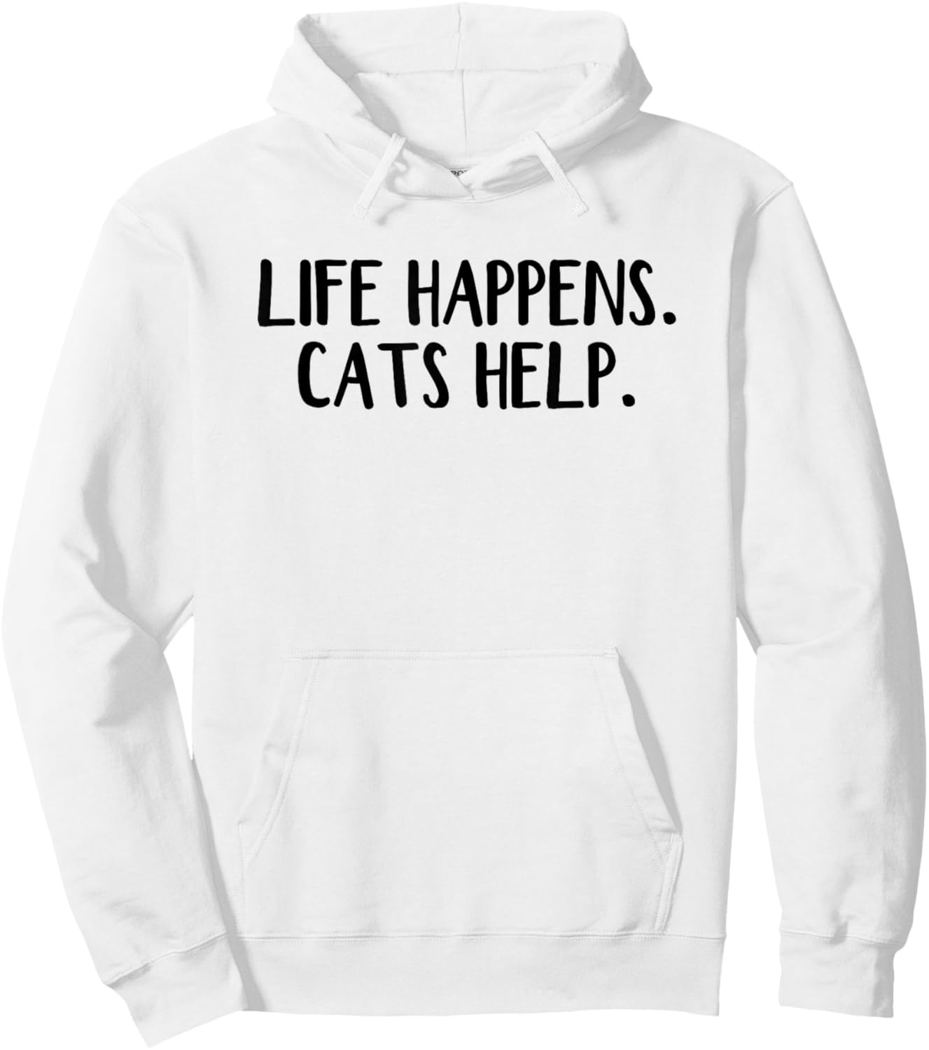 Life Happens Cats Help Hoodie - Hoodie | White