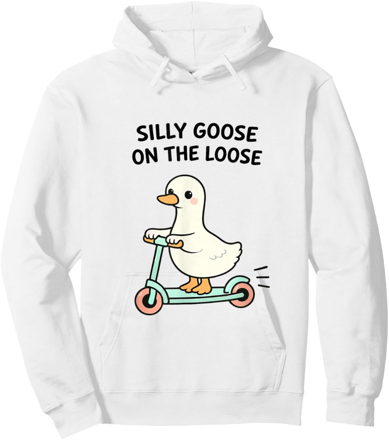 Silly Goose on The Loose Meme Kawaii Funny Girls Women Hoodie - Hoodie | White