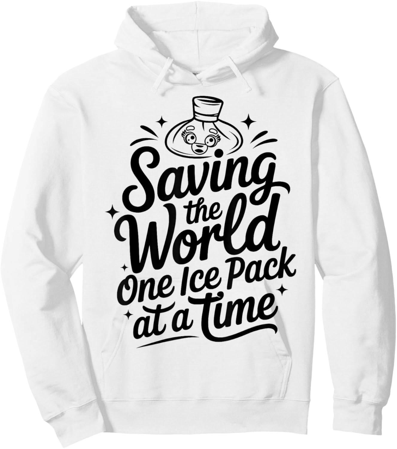 Saving The World One Ice Pack at A Time Funny School Nurse Hoodie - Hoodie | White