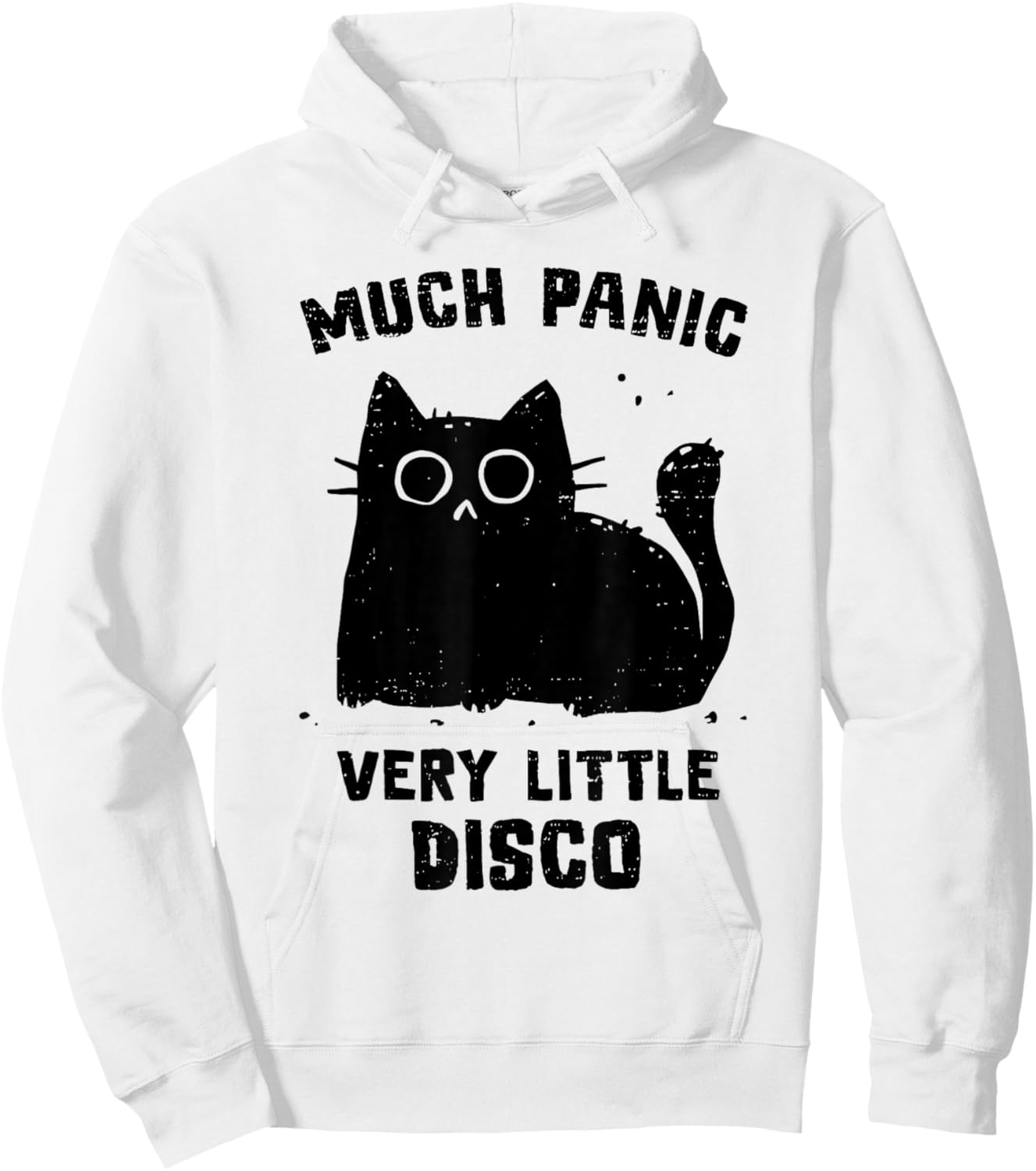 Much Panic Very Little Disco Funny Cat Japanese Hoodie - Hoodie | White
