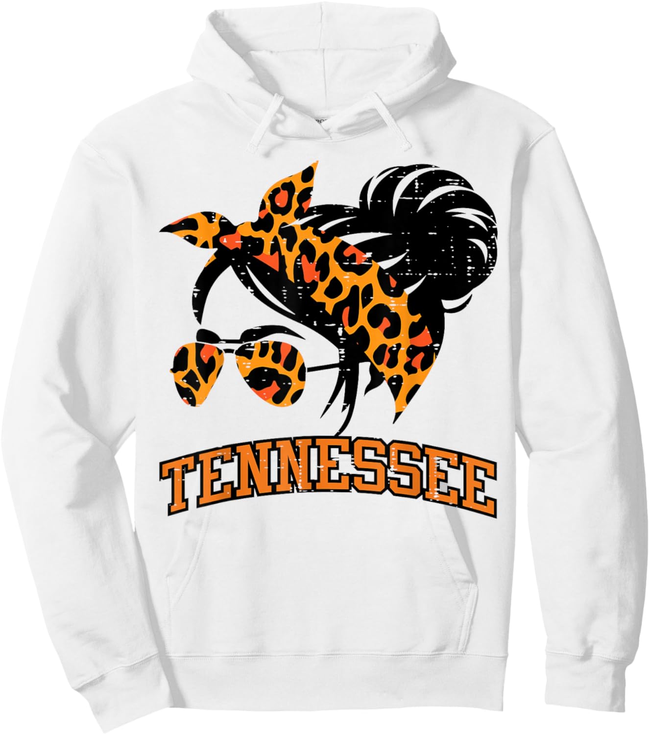 Tennessee Hairbun Women Girls Teen Hoodie - Hoodie | White