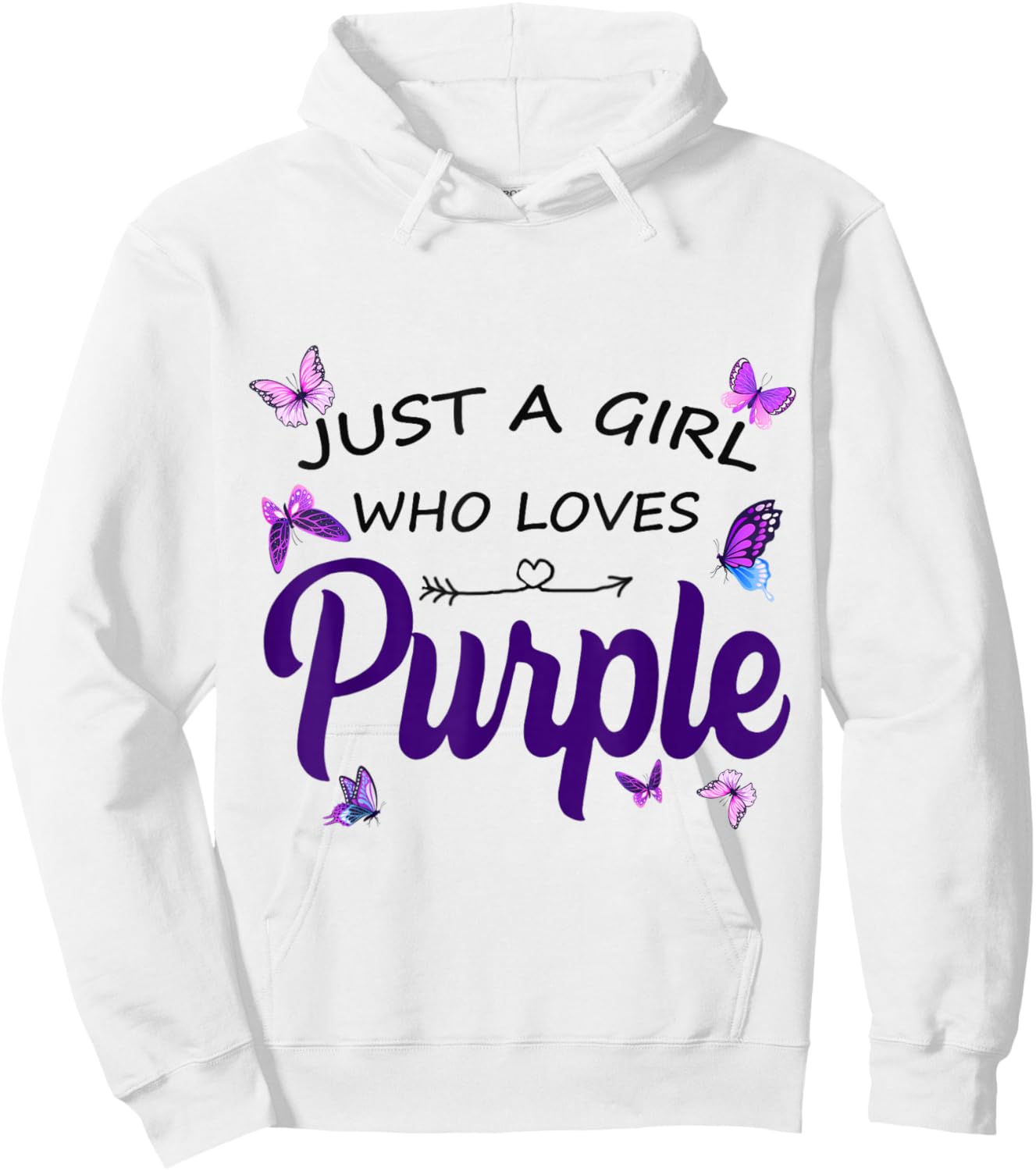 JUST A Girl WHO Loves Purple Hoodie - Hoodie | White