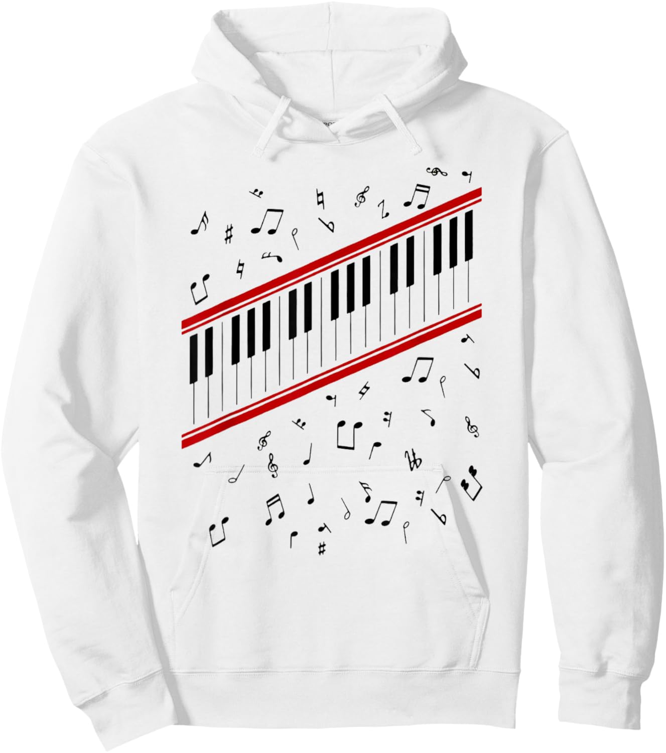 Piano Beat It Costume Hoodie - Hoodie | White
