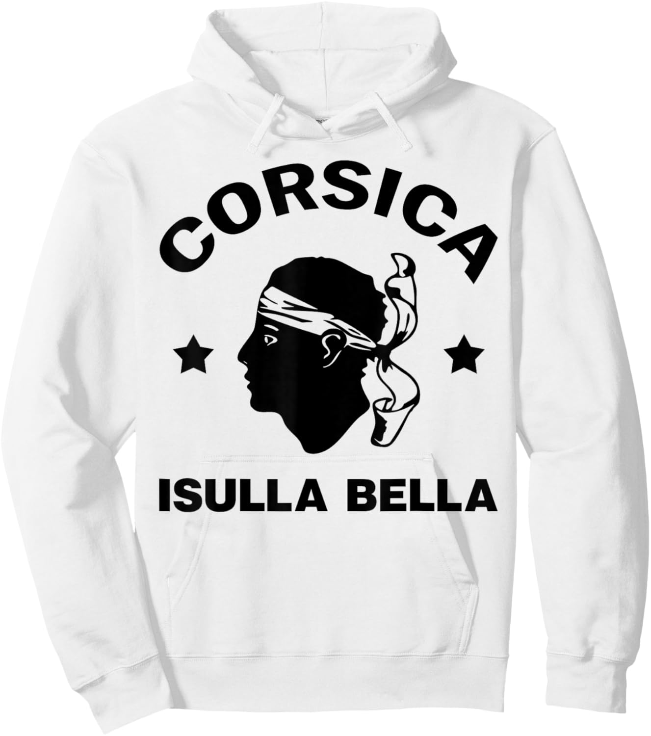 Corsica Island France Isula Bella with Pirate Head Corsica Hoodie - Hoodie | White