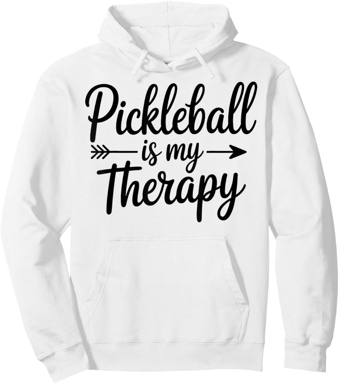 Pickleball is My Therapy Player Dink Paddle Court Retro Hoodie - Hoodie | White