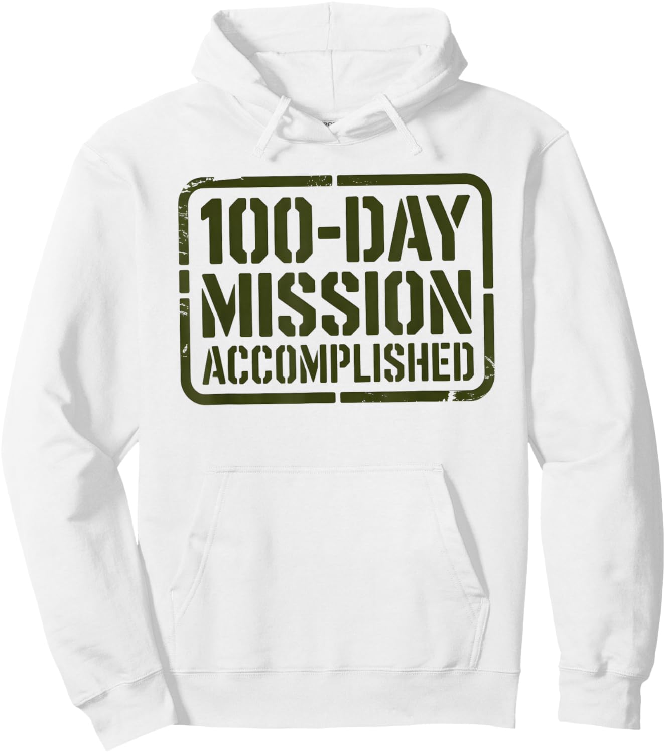 Kids Mission 100 Days School Complete Military Family Hoodie - Hoodie | White