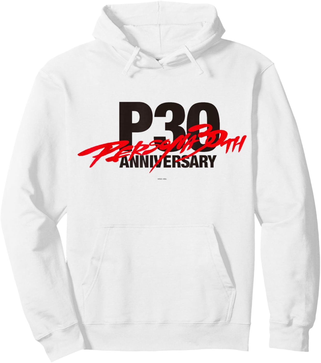 Persona 30th Anniversary Black Logo ATLUS Hoodie - Hoodie | White