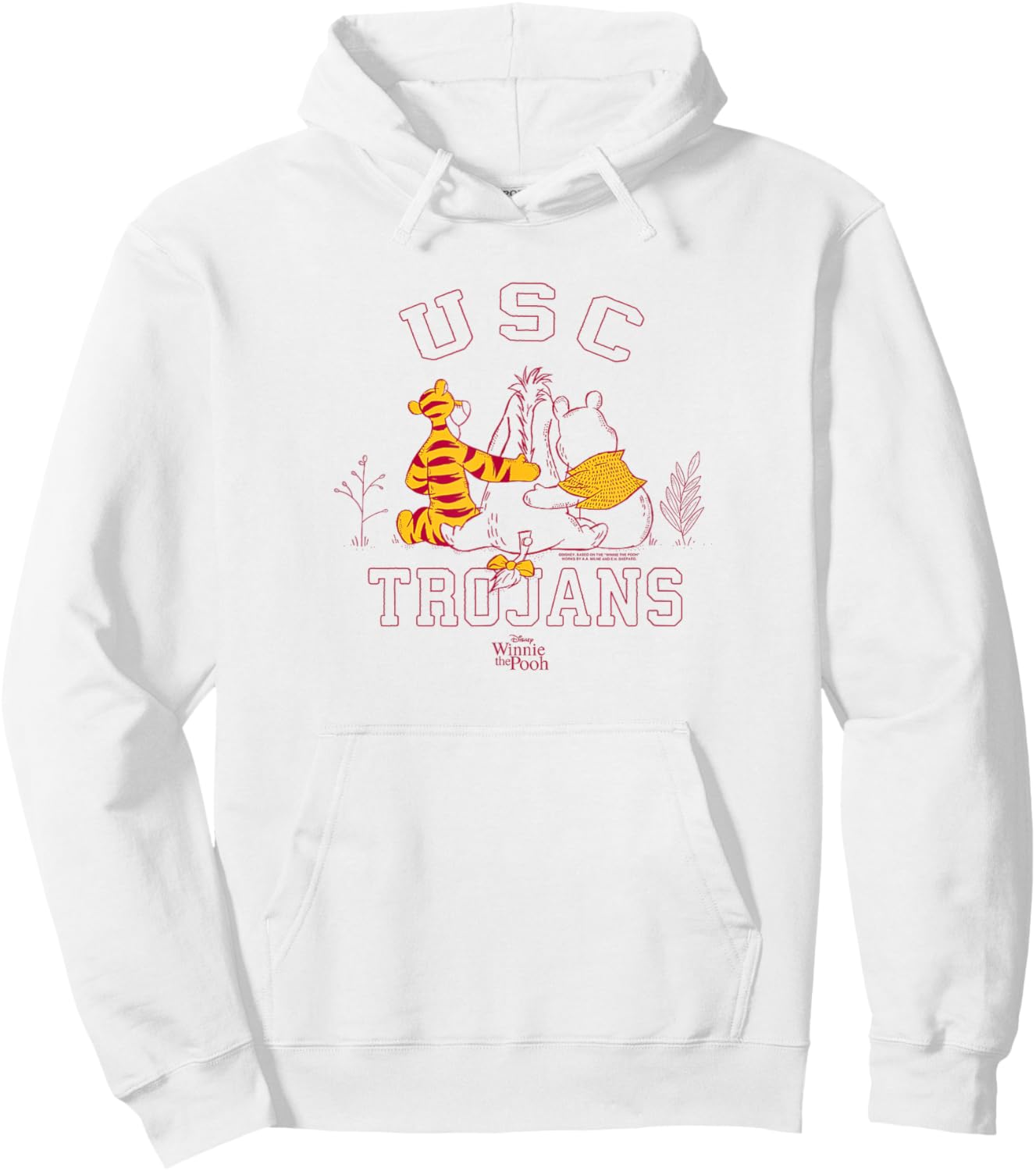 USC Trojans Winnie The Pooh and Friends Gray Hoodie - Hoodie | White