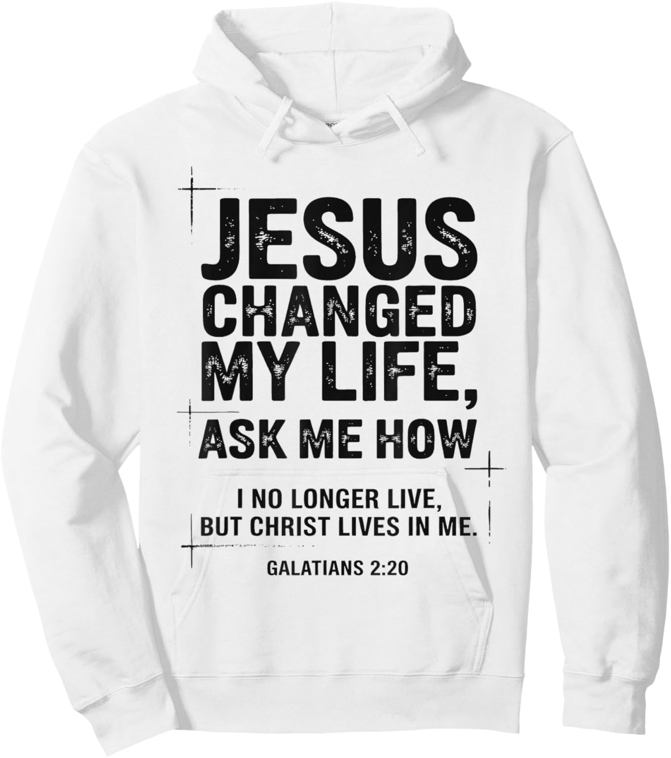 Jesus Changed My Life Ask Me How Christian Bible Verse Hoodie - Hoodie | White