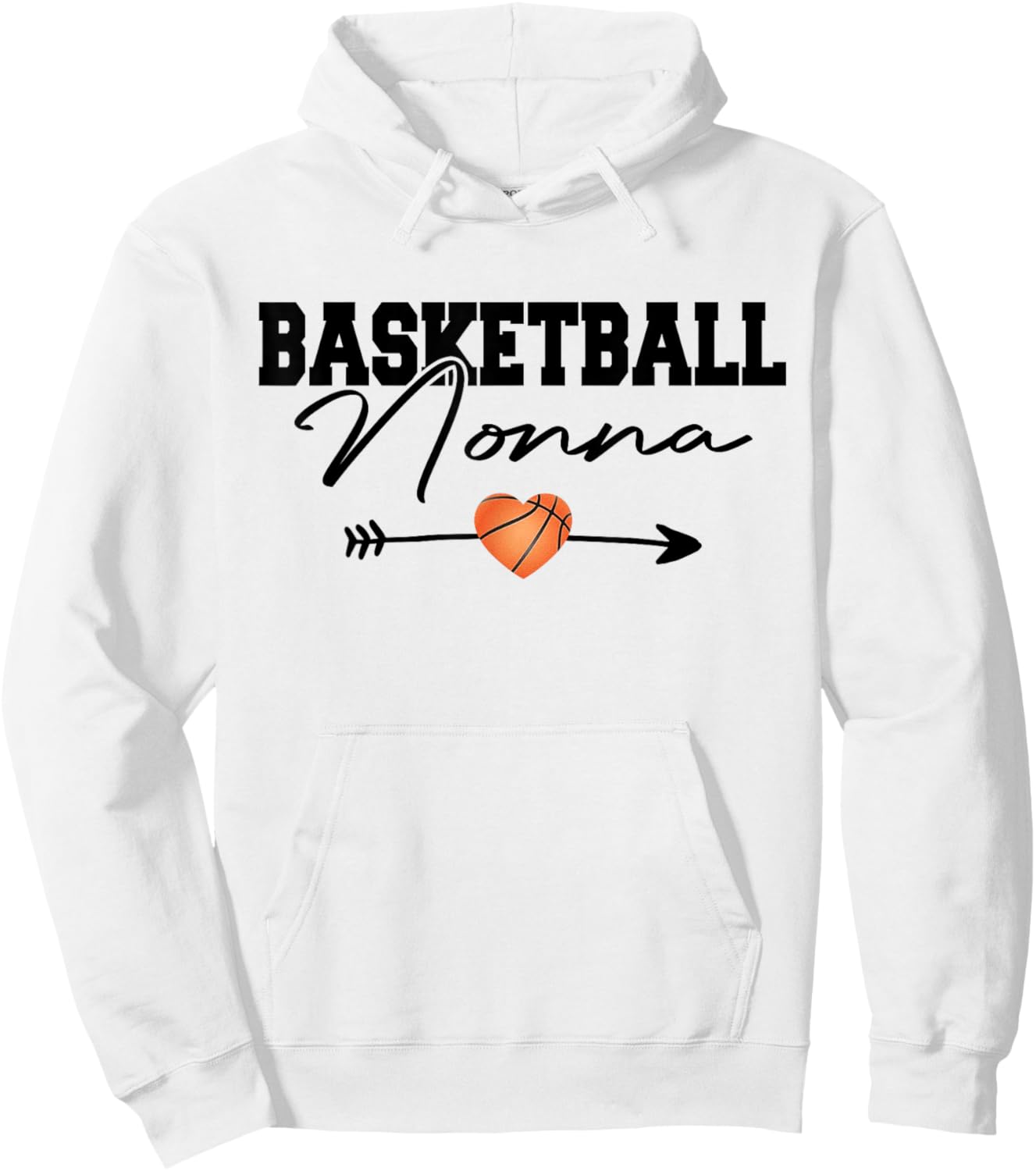 Basketball Nonna Family Matching Funny Basketball Hoodie - Hoodie | White