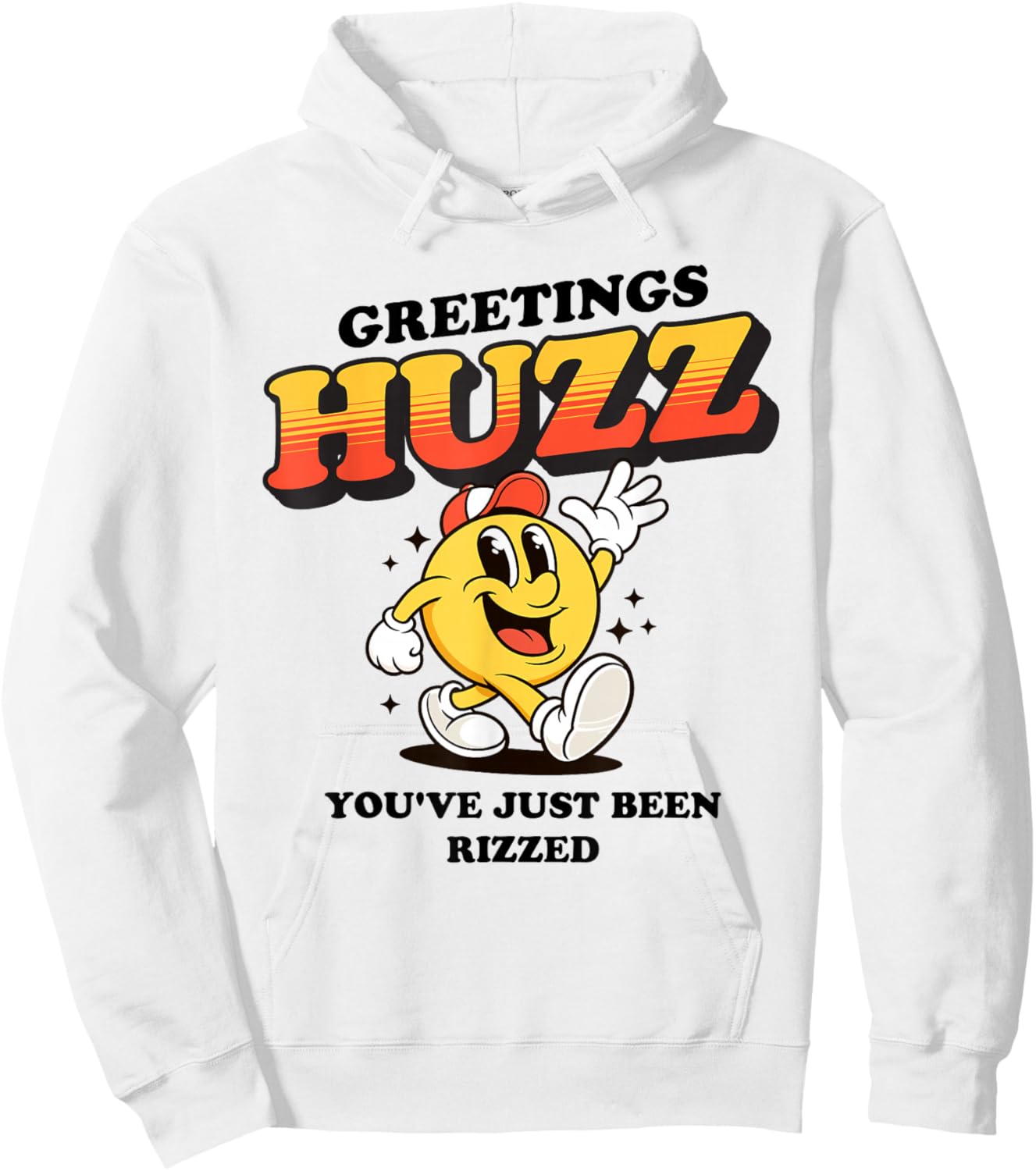 Greetings Huzz Meme Funny Flirting Valentine's Day Z Slang Hoodie - Hoodie | White