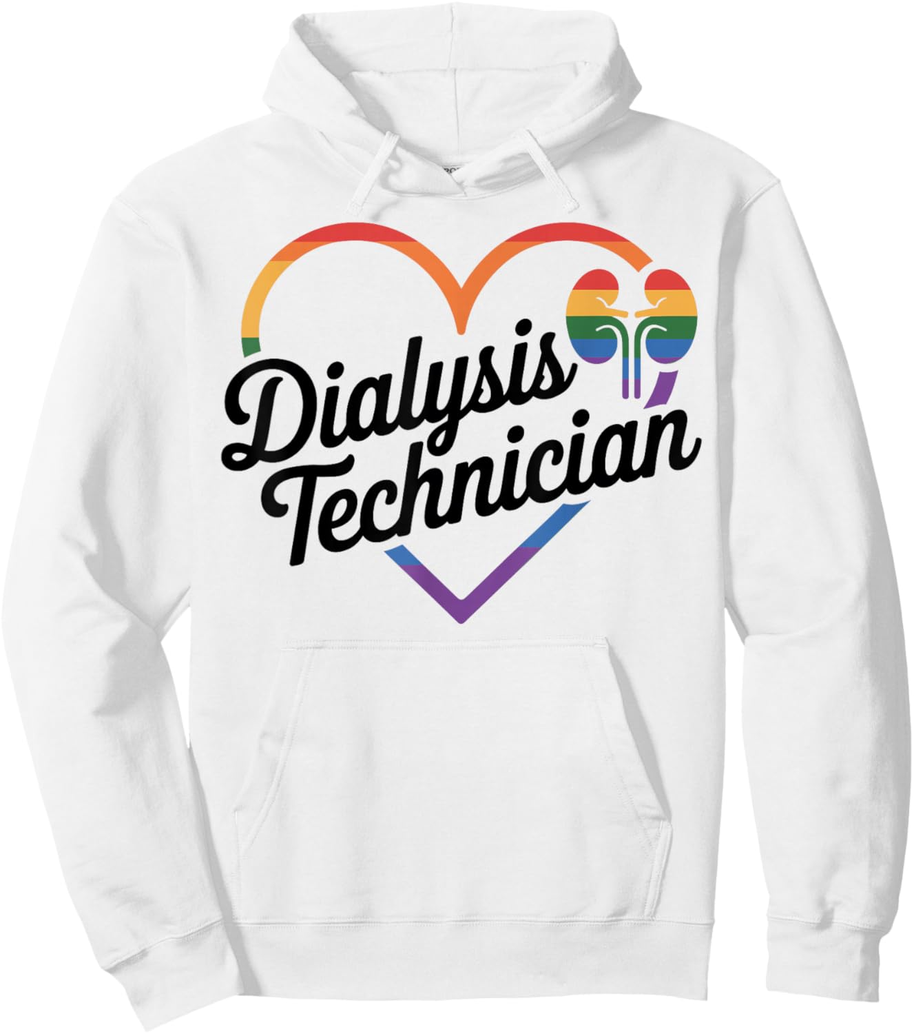 Dialysis Technician Heart Dialysis Tech Hoodie - Hoodie | White
