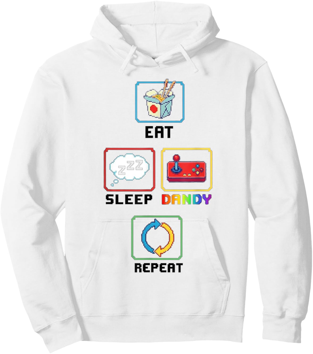 Eat Sleep Dandy Repeat Hoodie - Hoodie | White