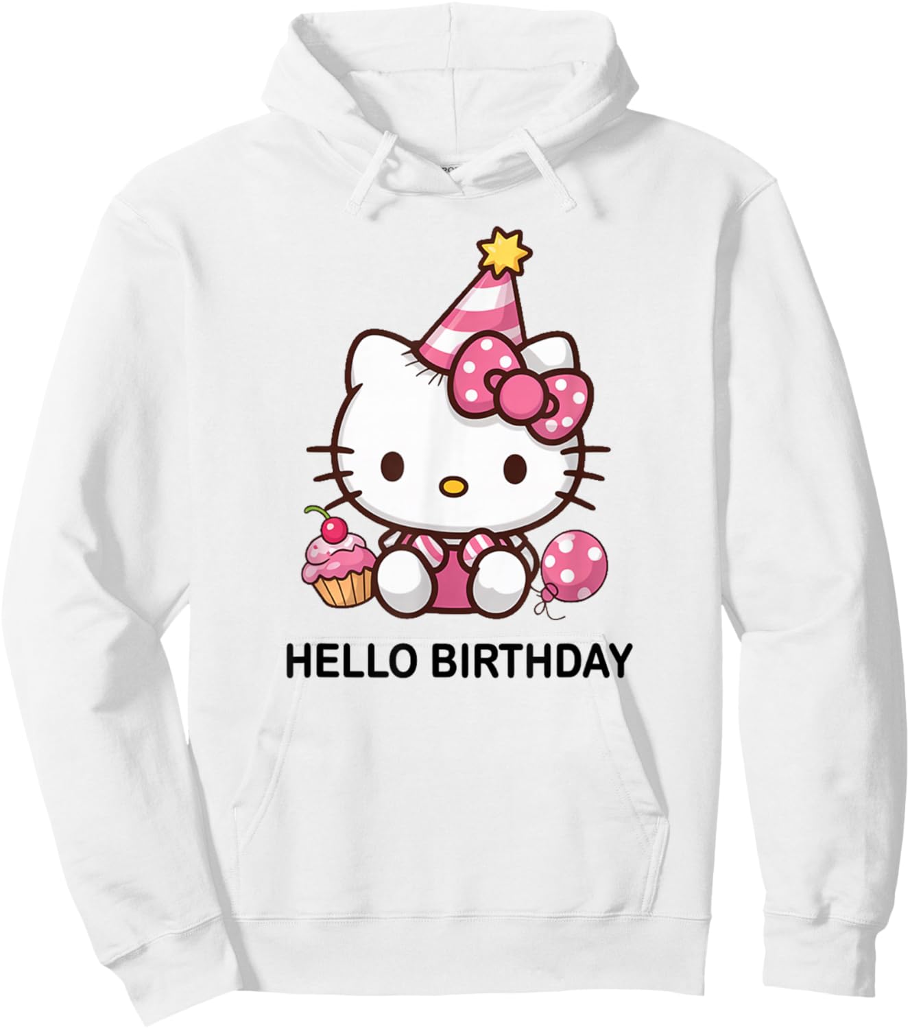 Kitty Birthday Party for Kids Cute Cat Birthday for Girl Hoodie - Hoodie | White