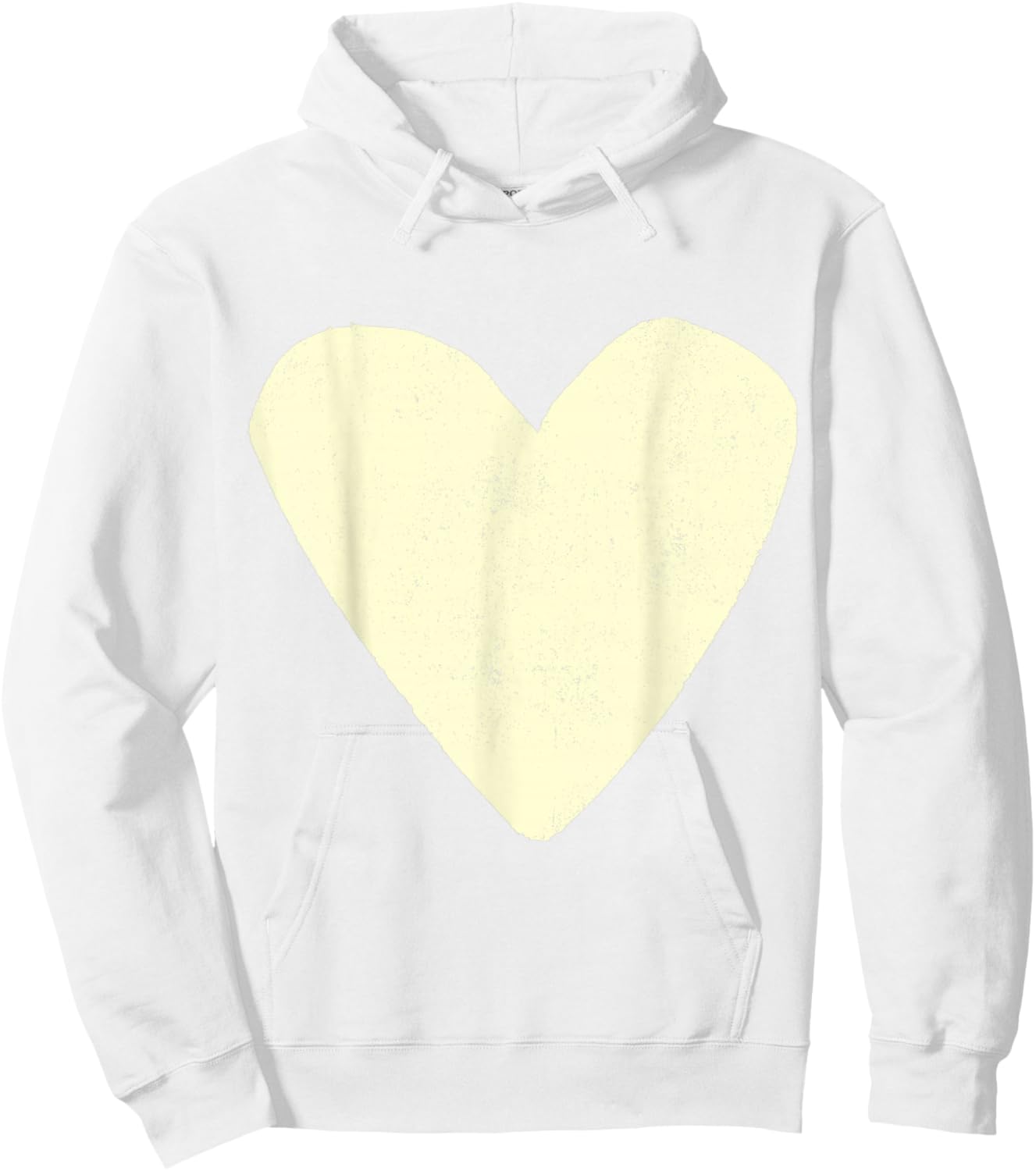 Love Heart Cream Beige Color Red Hoodie - Hoodie | White