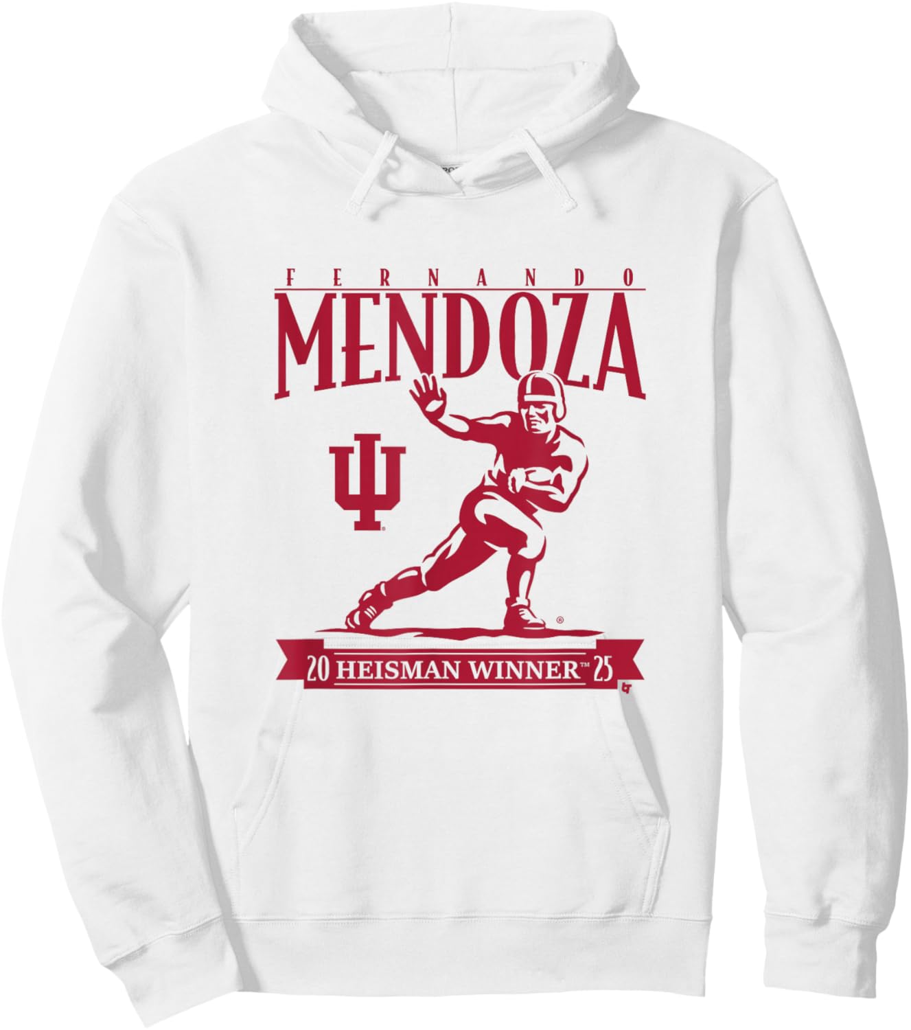 Fernando Mendoza - Heisman Trophy - Indiana Football Hoodie - Hoodie | White
