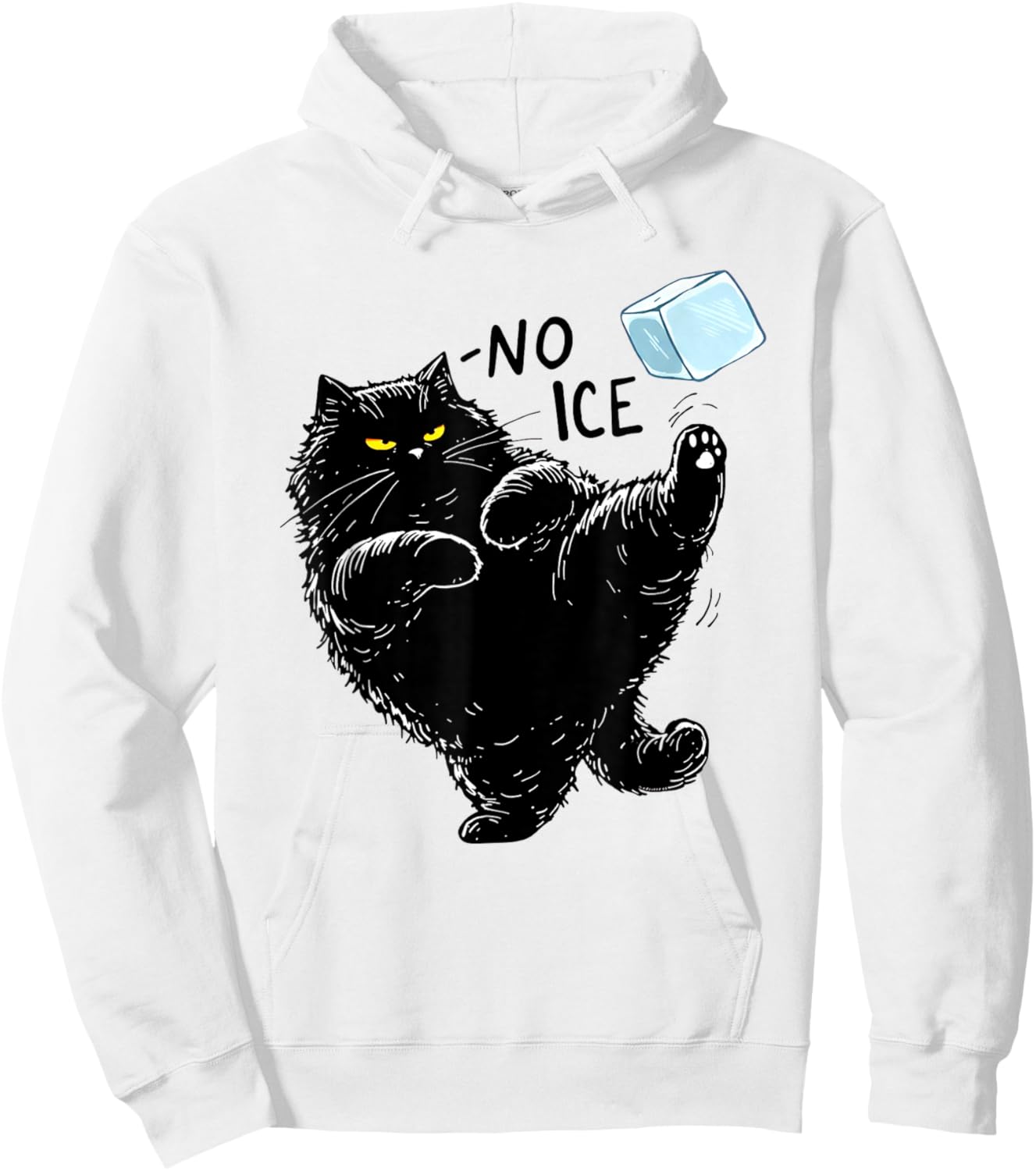 Angry Cat No Ice Beverage Meme Gifts Hoodie - Hoodie | White