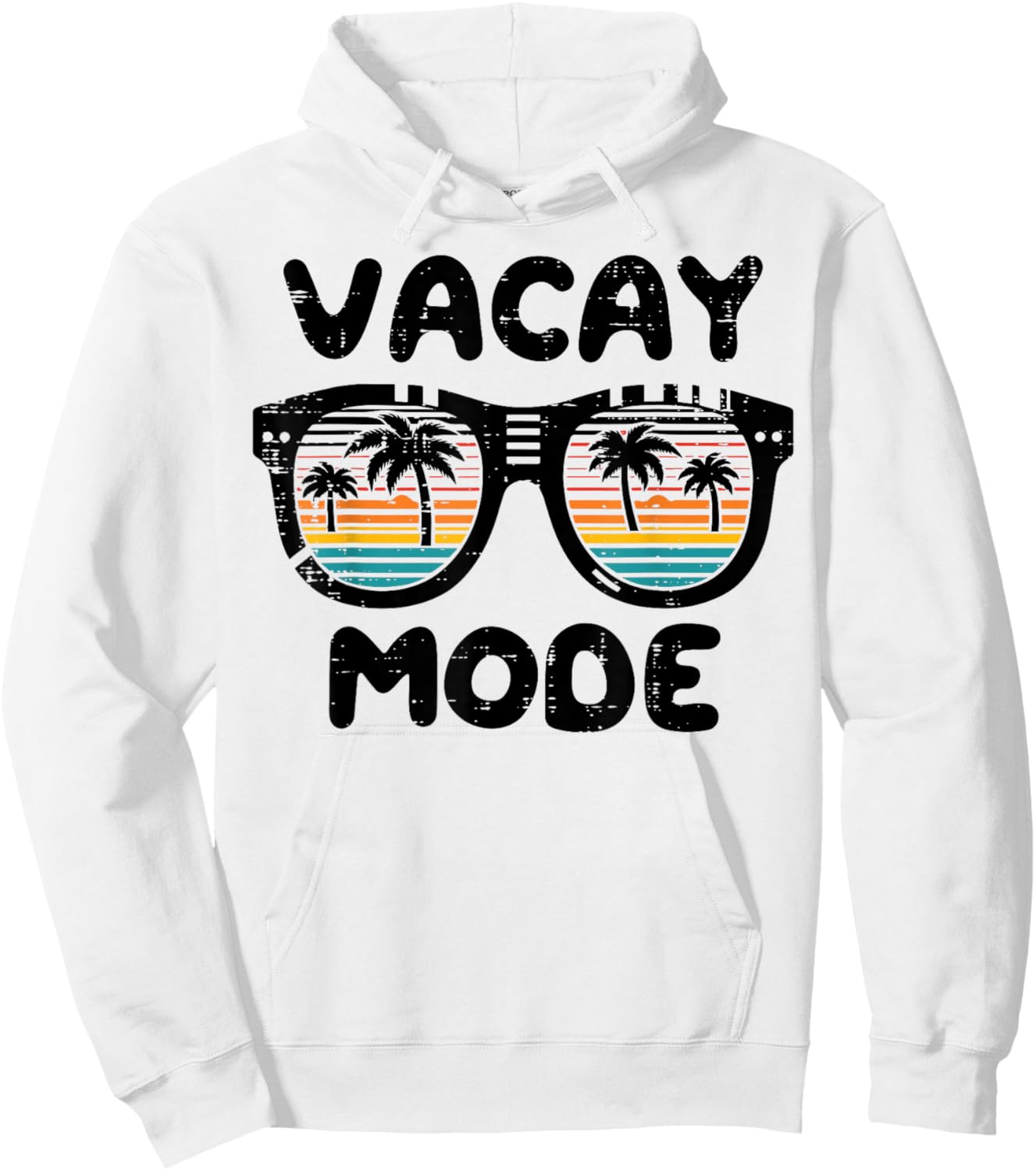 Vacation Vacay Mode Sunglasses Sunset Summer Men Women Kids Hoodie - Hoodie | White