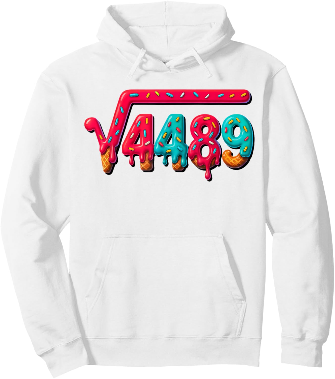 67 Meme Ice Cream Drip Square Root 4489 Gen Alpha Math Lover Hoodie - Hoodie | White