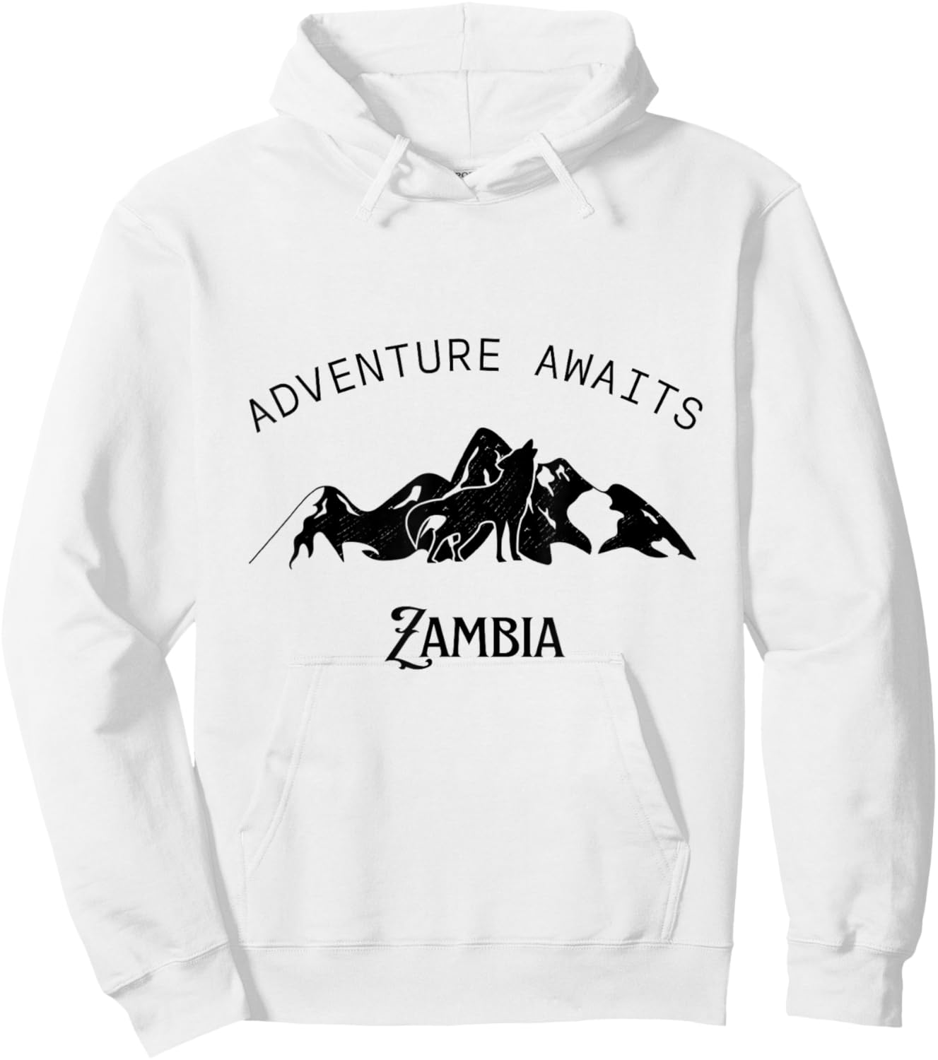 Adventure Awaits Vacation Travel Zambia Hoodie - Hoodie | White