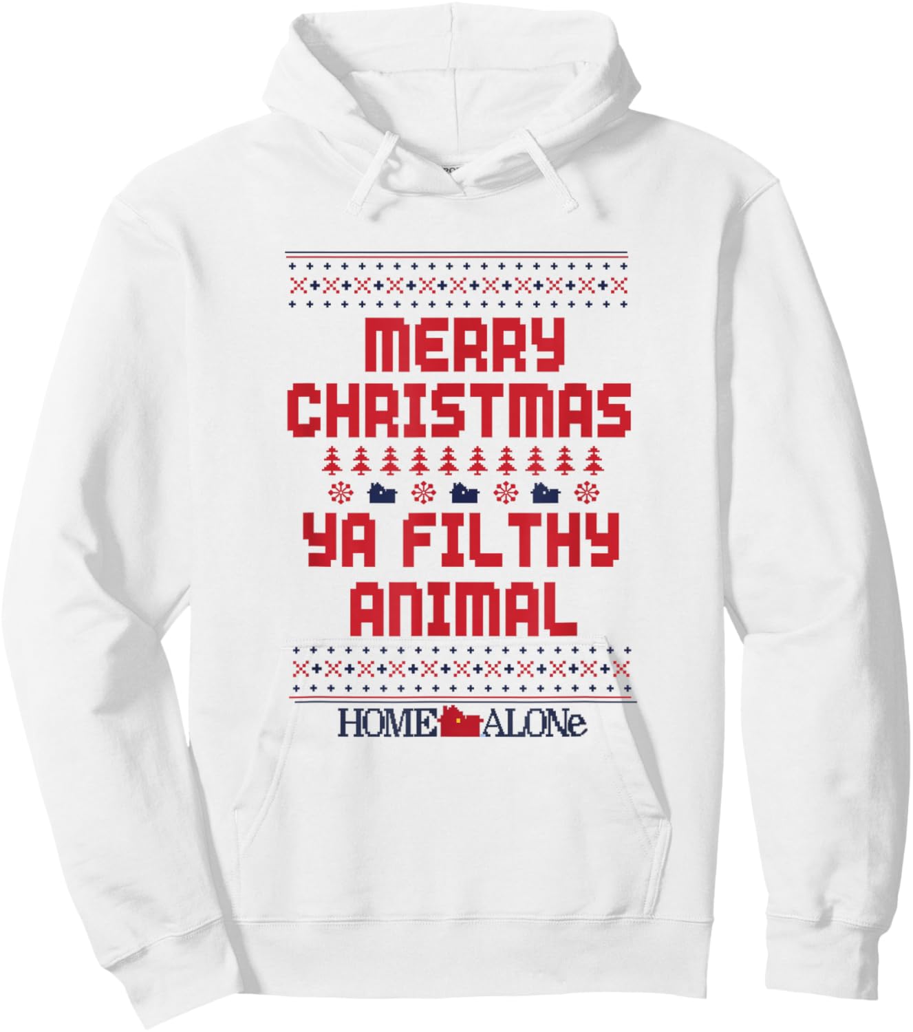 Home Alone Ya Filthy Animal Christmas Hoodie - Hoodie | White