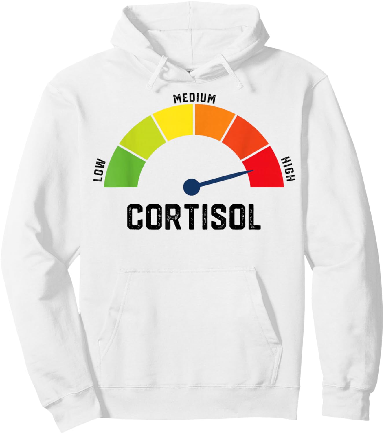 Funny High Cortisol Levels Meme Hoodie - Hoodie | White