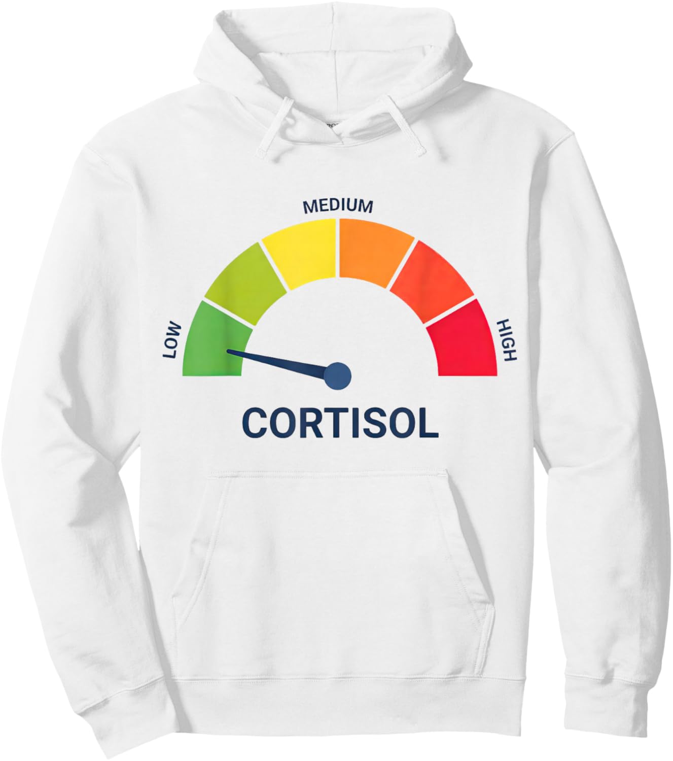 Funny Low Cortisol Levels v Meme Hoodie - Hoodie | White